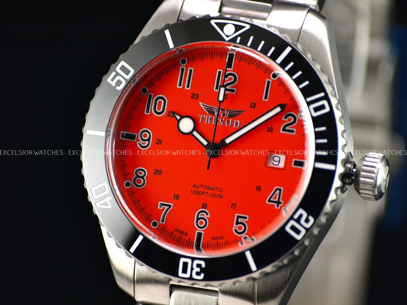 Tresod Men Ocean Master Swiss Made SW200 Automatic Lume Dial Ceramic Bezel Watch