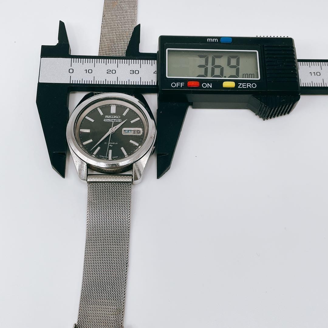 Seiko Actus Day Date 7019-7040 Vintage Automatic Silver Men’s Watch 073651