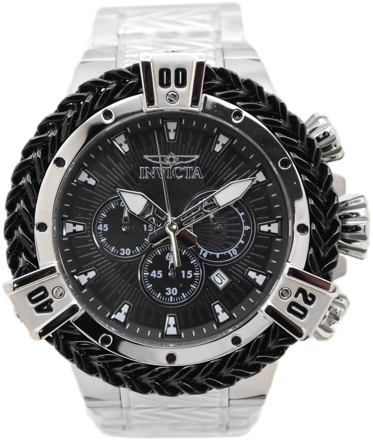 Invicta Bolt Herc Men’s Black Dial 54mm SS Chronograph Watch 48160