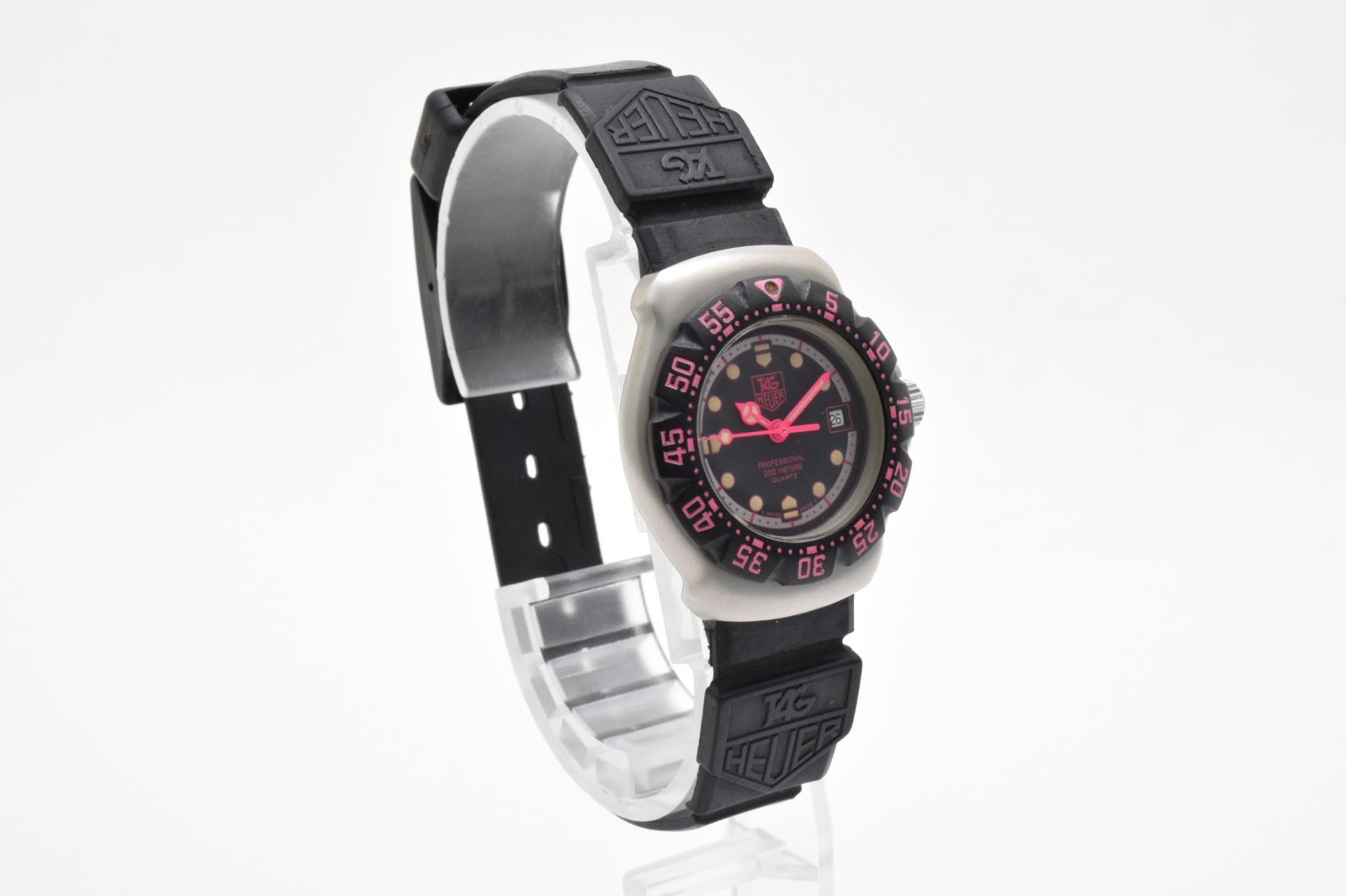 [Exc+5] Vintage TAG Heuer Formula 1 WA1417 Black Pink Dial Quartz Womens Watch