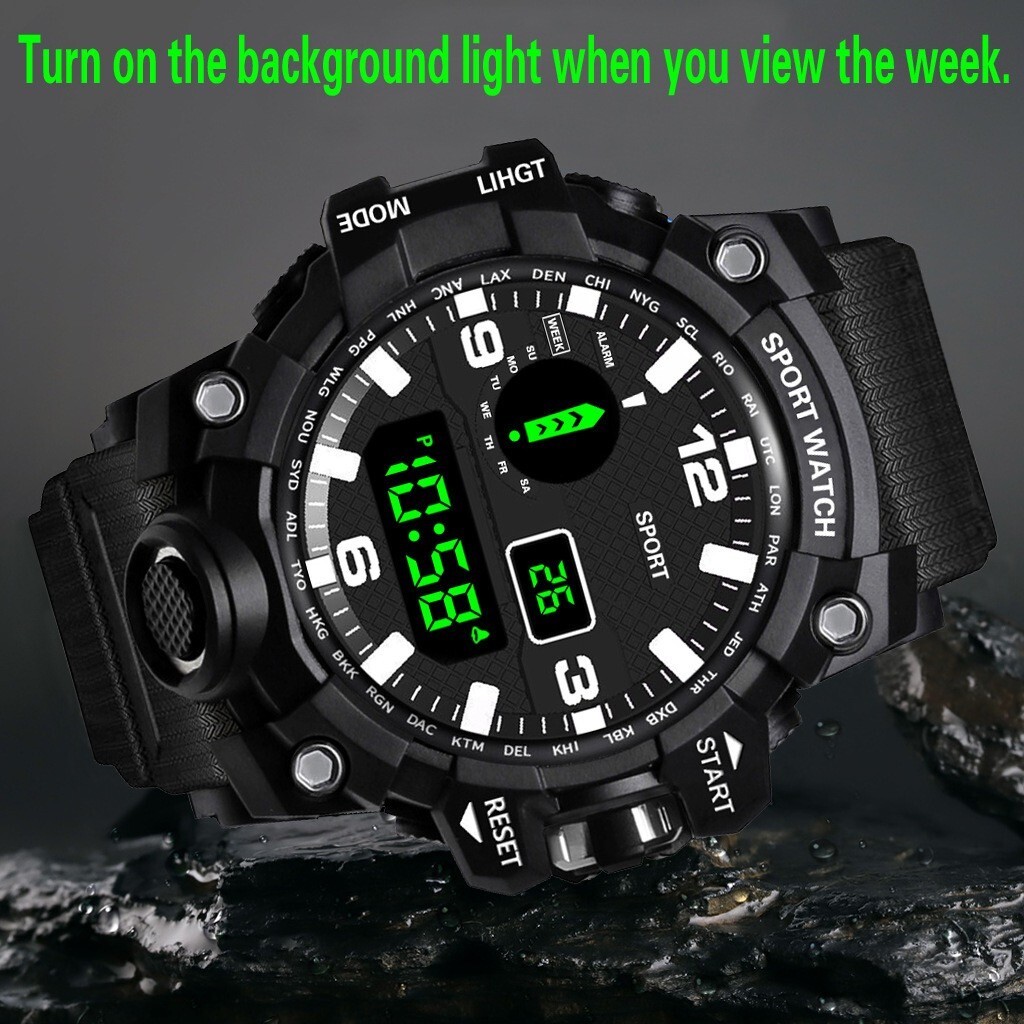 Men’s Watch Waterproof Electronic Watch Luminous Waterproof Sports Wristwatch