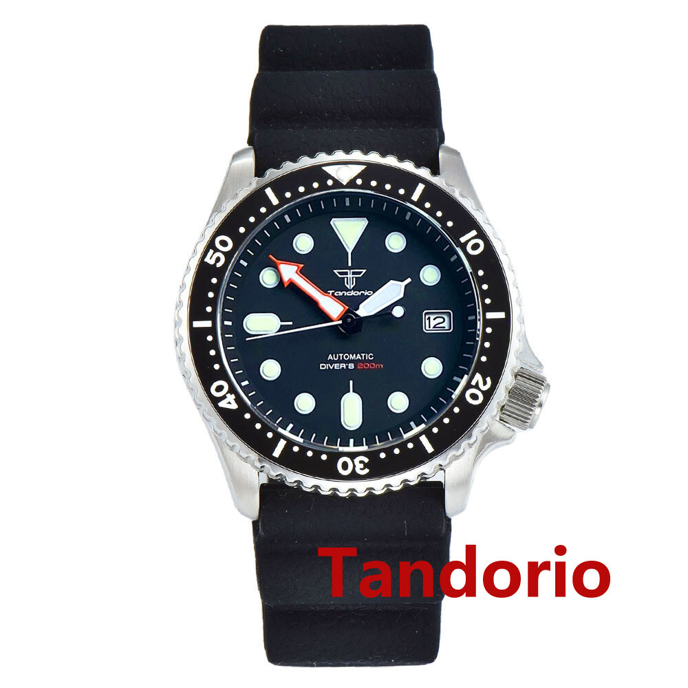 20ATM Diver Tandorio 41mm NH35A Men Watch Sapphire Glass Date Luminous