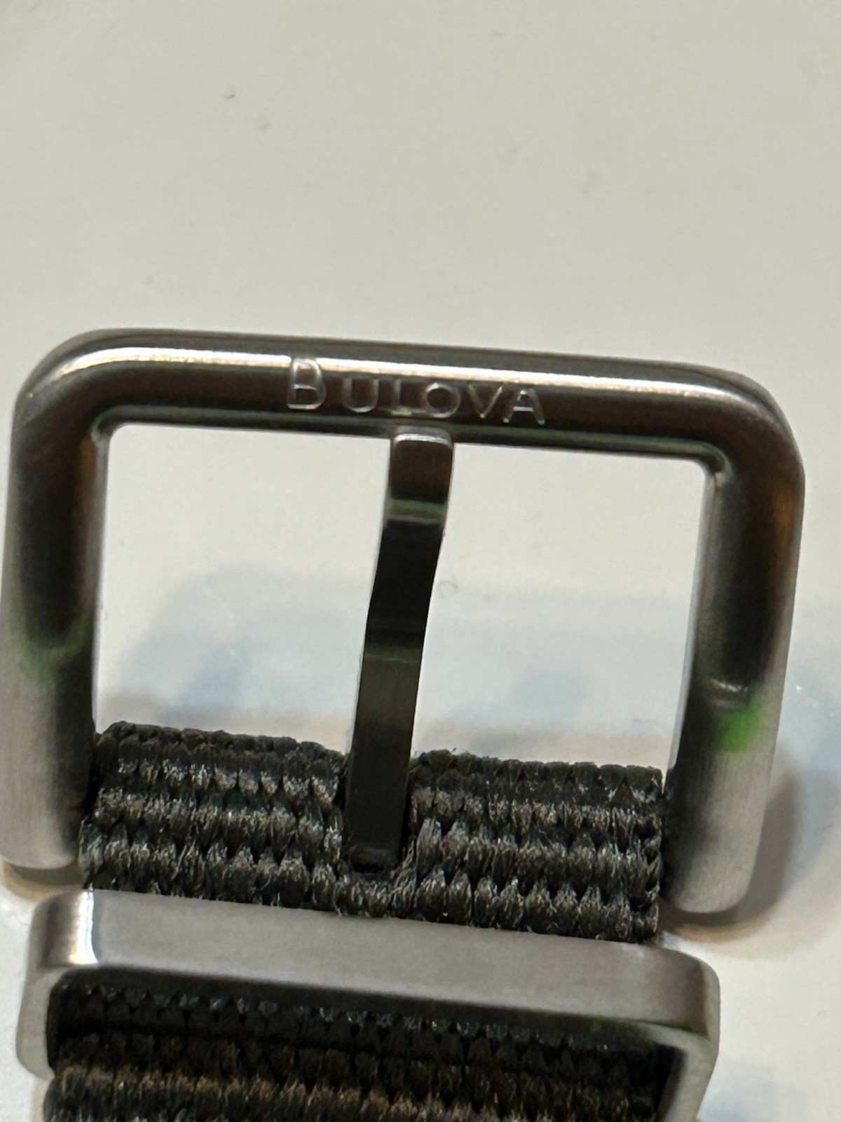 Authentic Bulova Hack 96A259 VWI Military Watch Band – Green Nylon Strap 38mm
