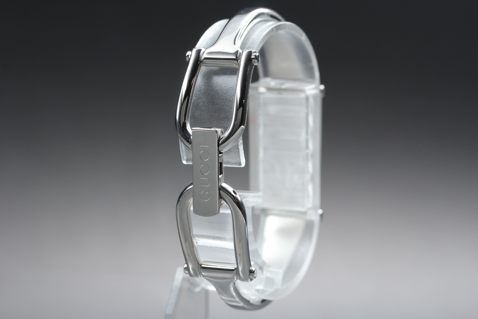 [Near MINT w/Box Paper] GUCCI 1500L 13mm Blue Dial Bangle Quartz Women’s Watch