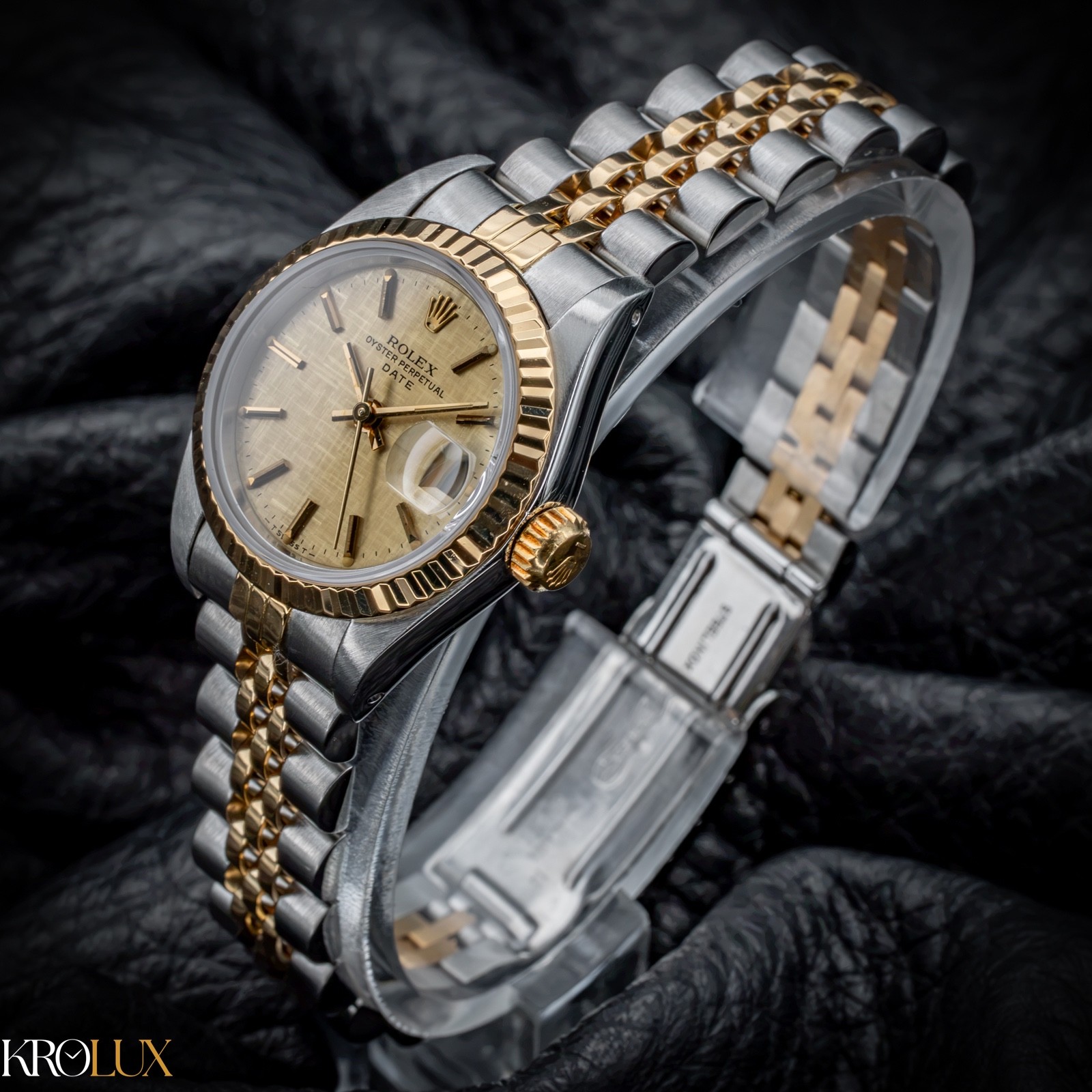 1982 Rolex Lady-Datejust 26mm Two-Tone Linen Dial 69173