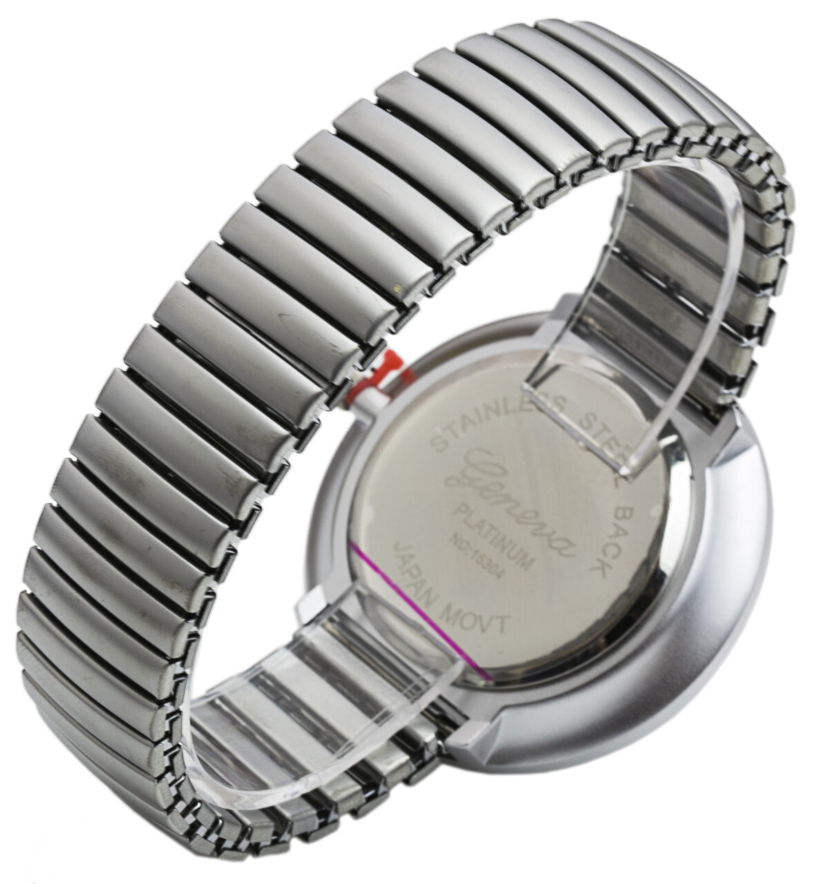 Fashion Watch Wholesale Geneva Super Large Stretch Watch Numbered Brushed Silver