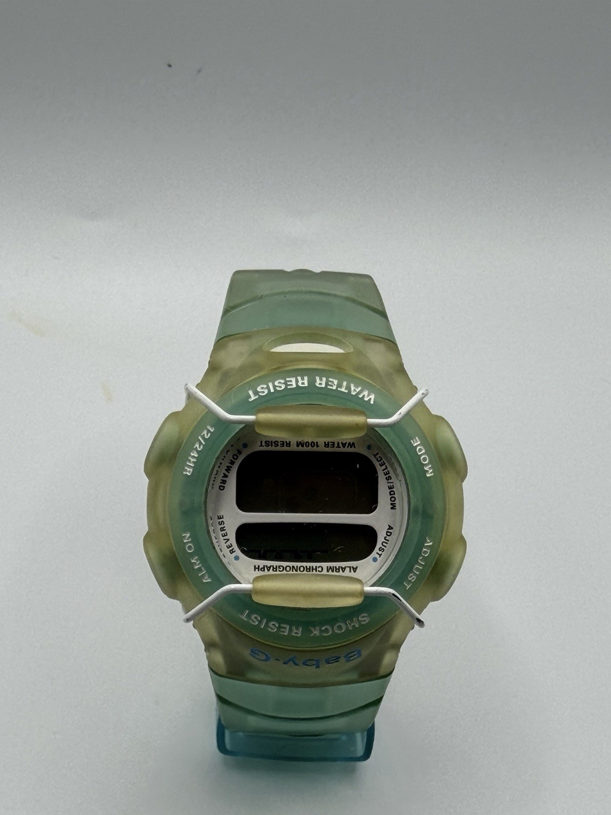 Vintage Casio Baby-G BG-142 1564 Digital Watch Green Translucent 10BAR