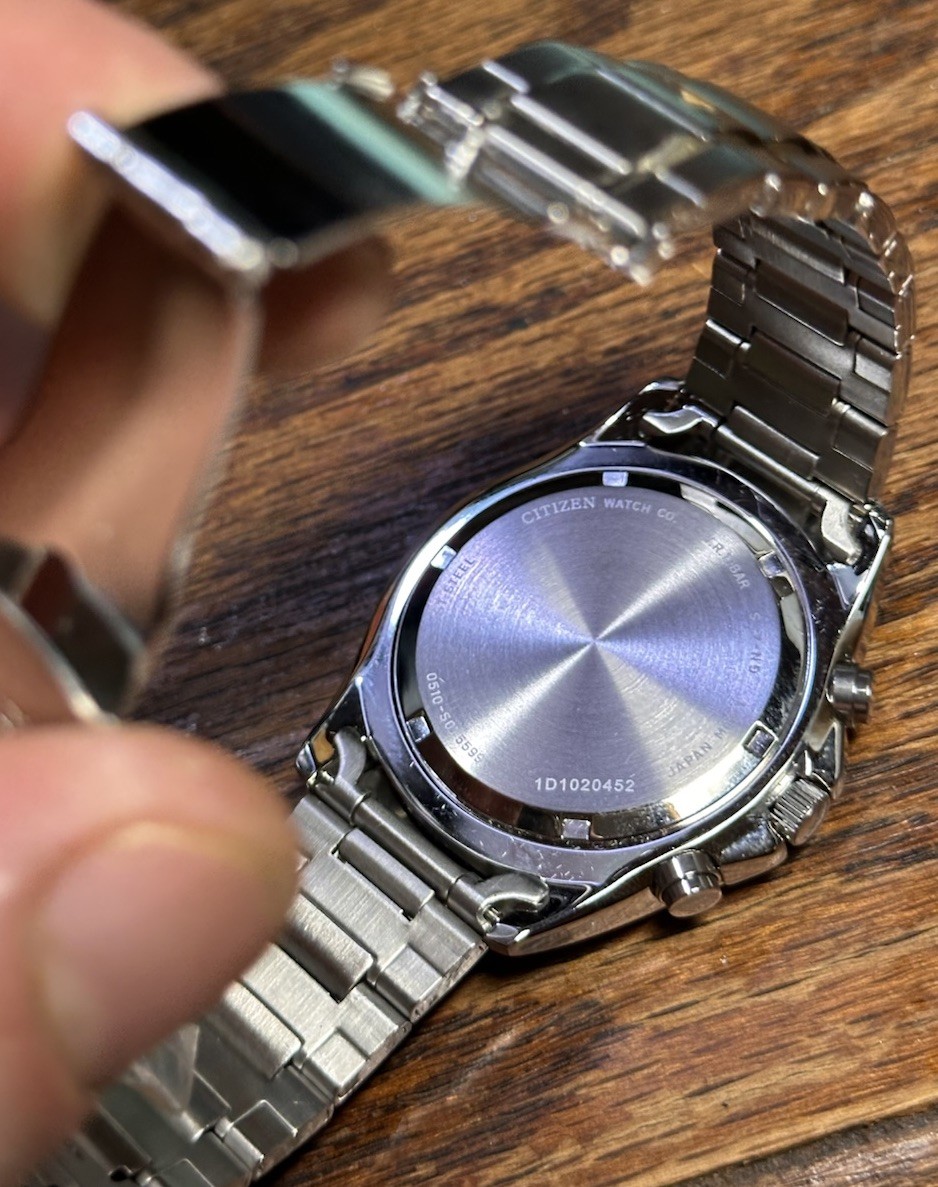 Citizen Chronograph WR100 Quartz Date 100m Silver Dial SS Bracelet 42mm