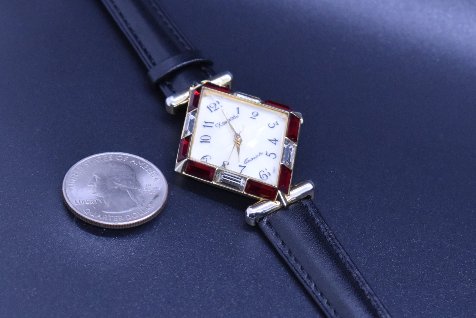 Vintage Xanadu Diamond Shaped Watch Women Prism Geometric Crystal Rhinestones
