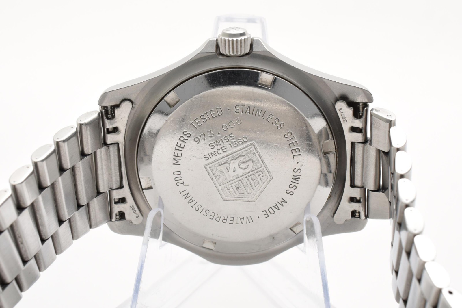 TAG Heuer Professional 973.006 Black Dial Quartz Diver Men’s Watch 200M Vintage