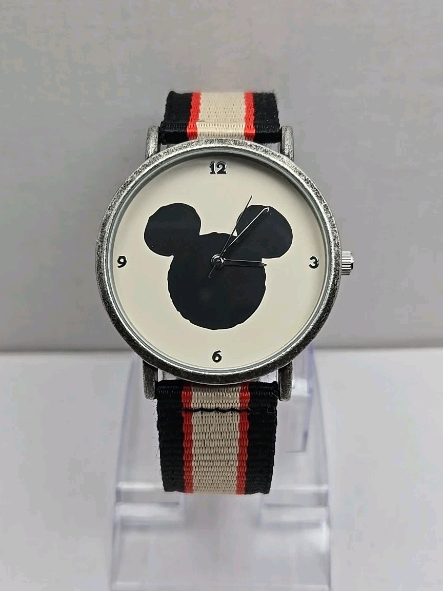 Rare Disney Mickey Mouse Ears Wrist Watch By Junk Food 0318 New Battery
