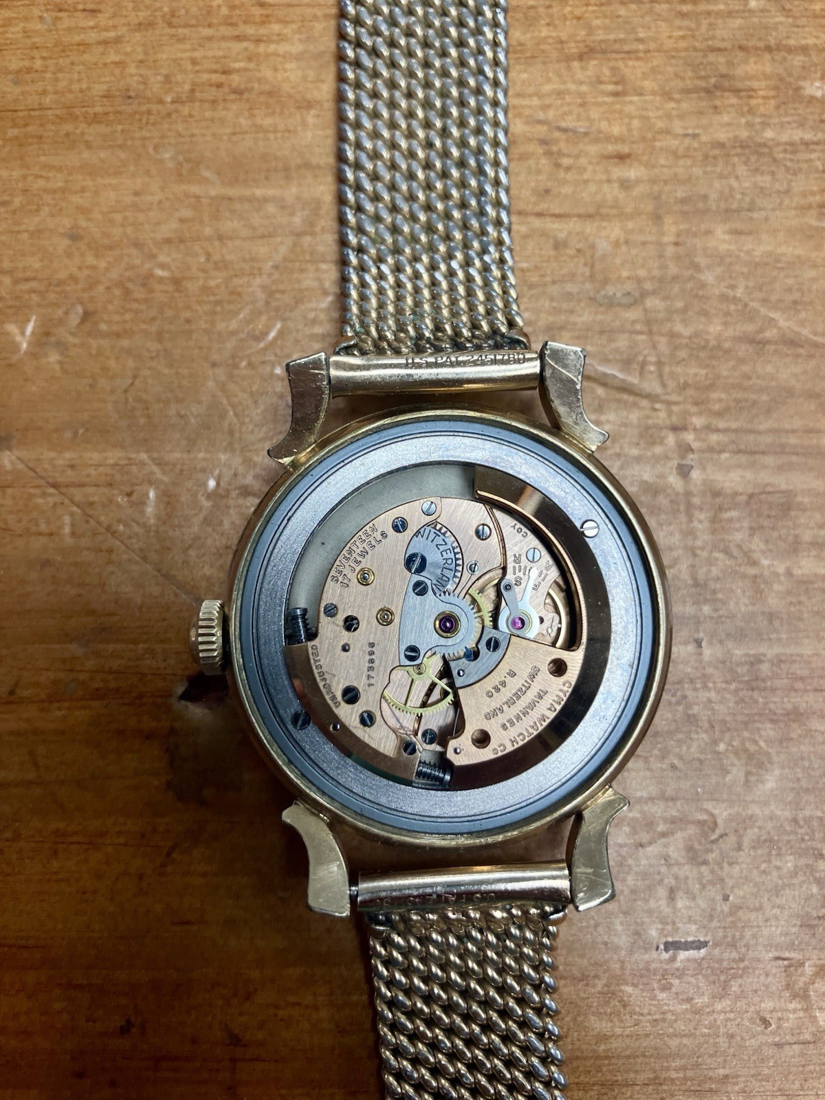 Men’s Vintage Cyma Automatic Bumper Watch Stainless Steel & Gold Filled
