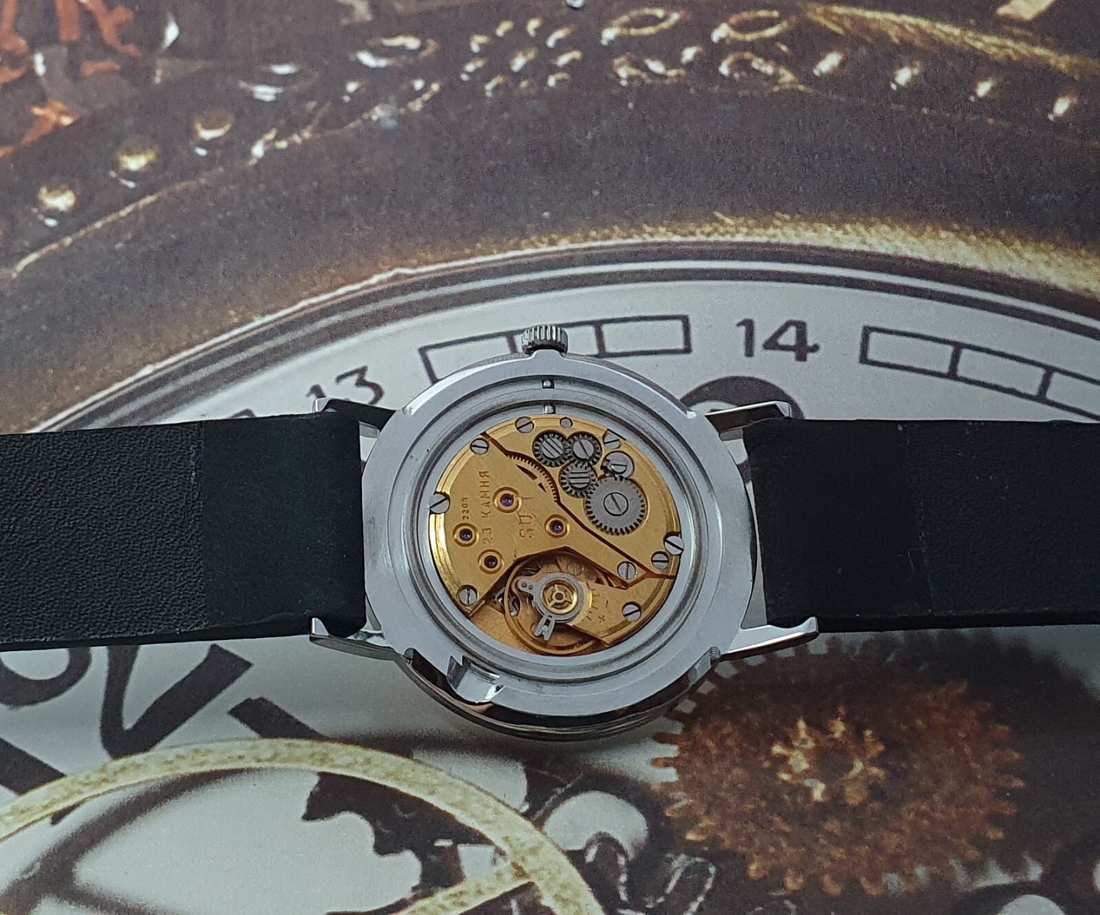 Vintage Watch USSR Poljot De LUXE Ultra SLIM 2209 Soviet Mechanical Wristwatch