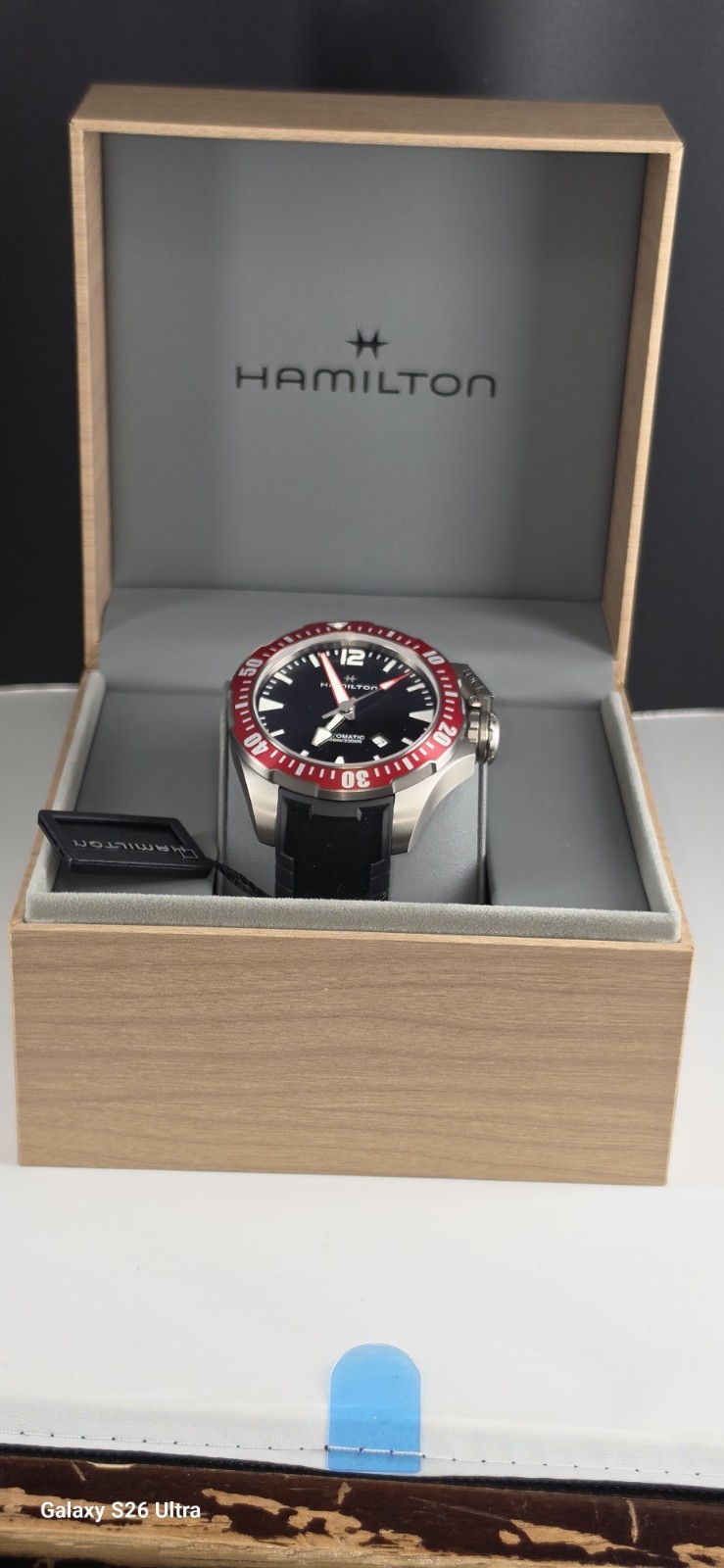 HamiltonKhaki Navy Frogman Automatic Black Dial Men’s Watch, Condition:NEW