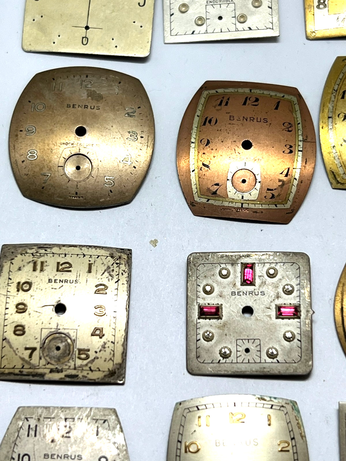 Vintage antique watch dials face various mix lot of 45 steampunk art repairs