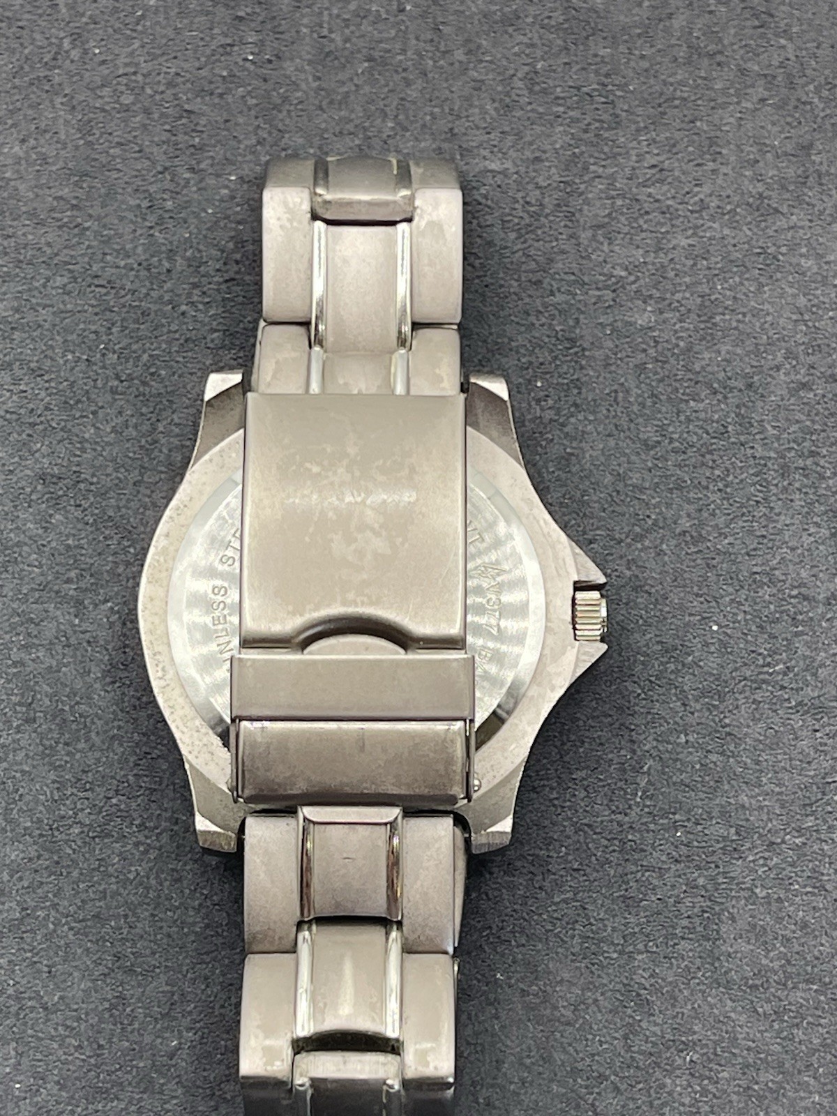 Rustler A133-01 Men’s Quartz Analog Watch Blue Textured Dial 35mm 30m SS-working