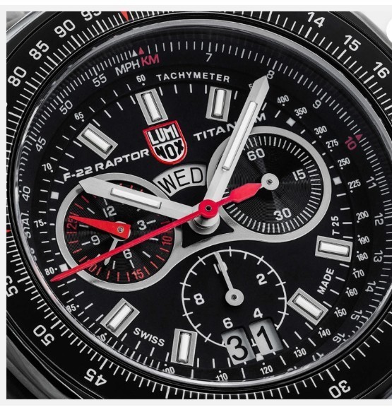 NEW Luminox F-22 Raptor Black Titanium Men’s Quartz Watch XA.9272