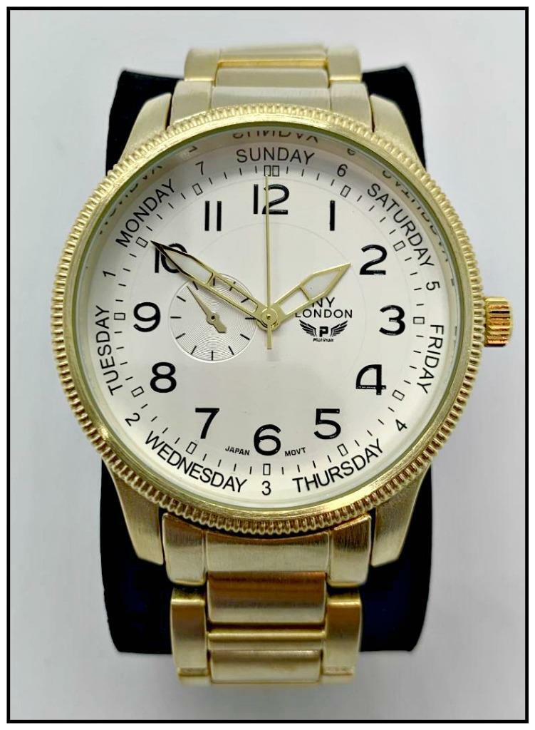 Men’s CLASSY ELEGANT DIVER Round Gold LUXURY Designer Fashion WRIST WATCH 45mm