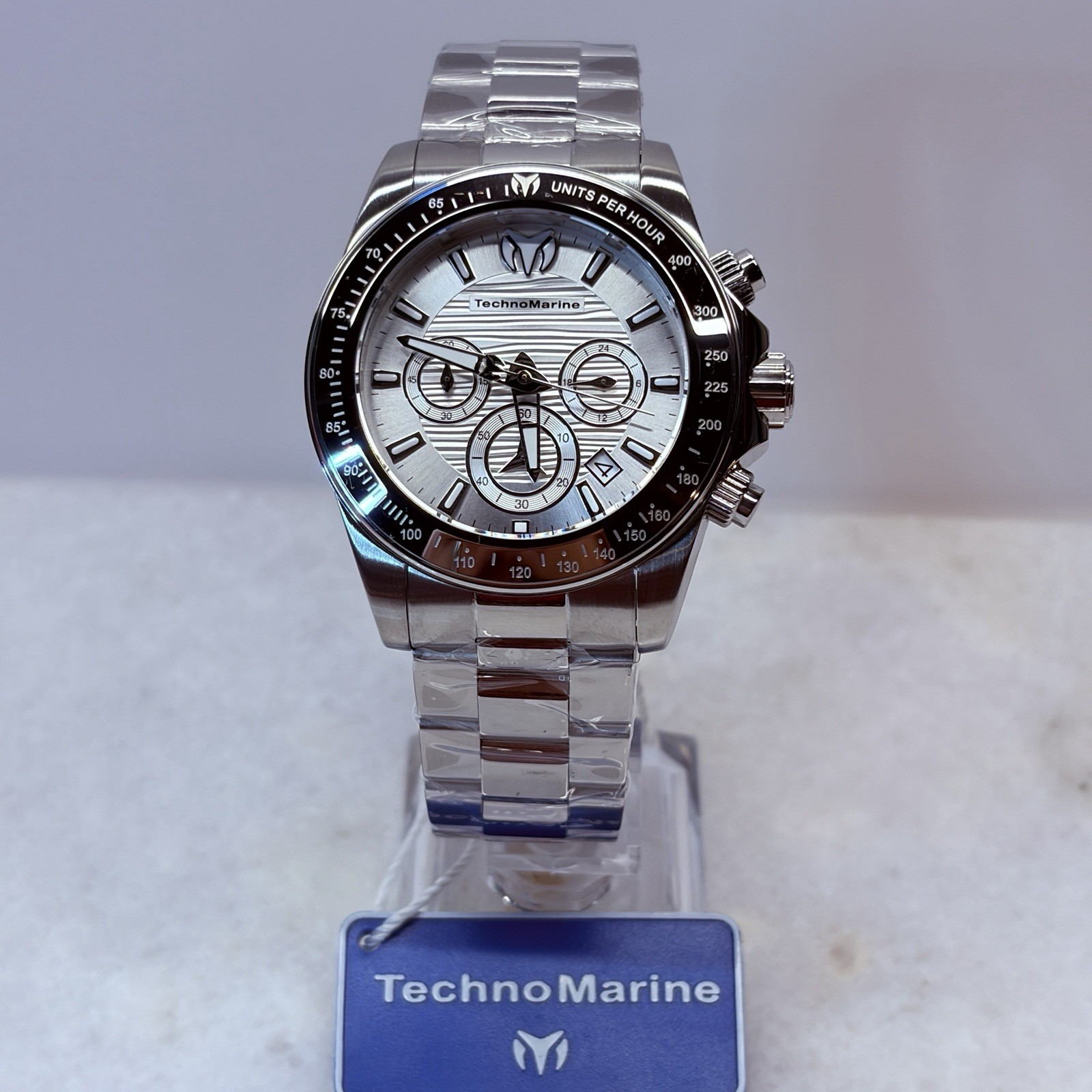 TechnoMarine TM-219000 Chronograph 42mm Men’s Stainless Steel Watch New In Box