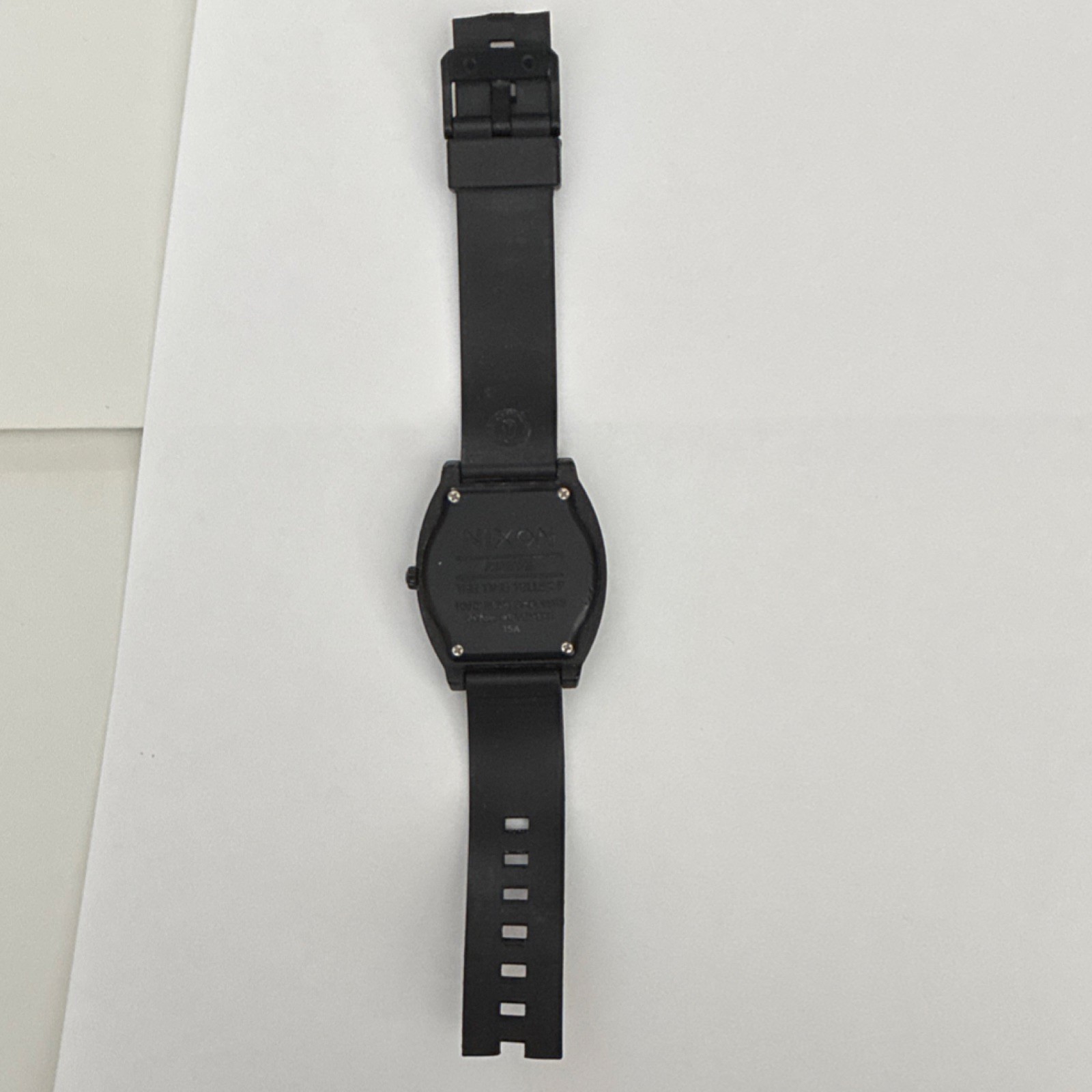 Nixon Minimal The Time Teller P Black Polycarbonate Quartz 100M Water Resistant