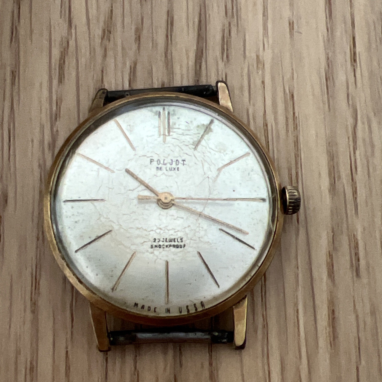 Vintage Watch USSR Poljot De Luxe 23 Jewels shockproof working