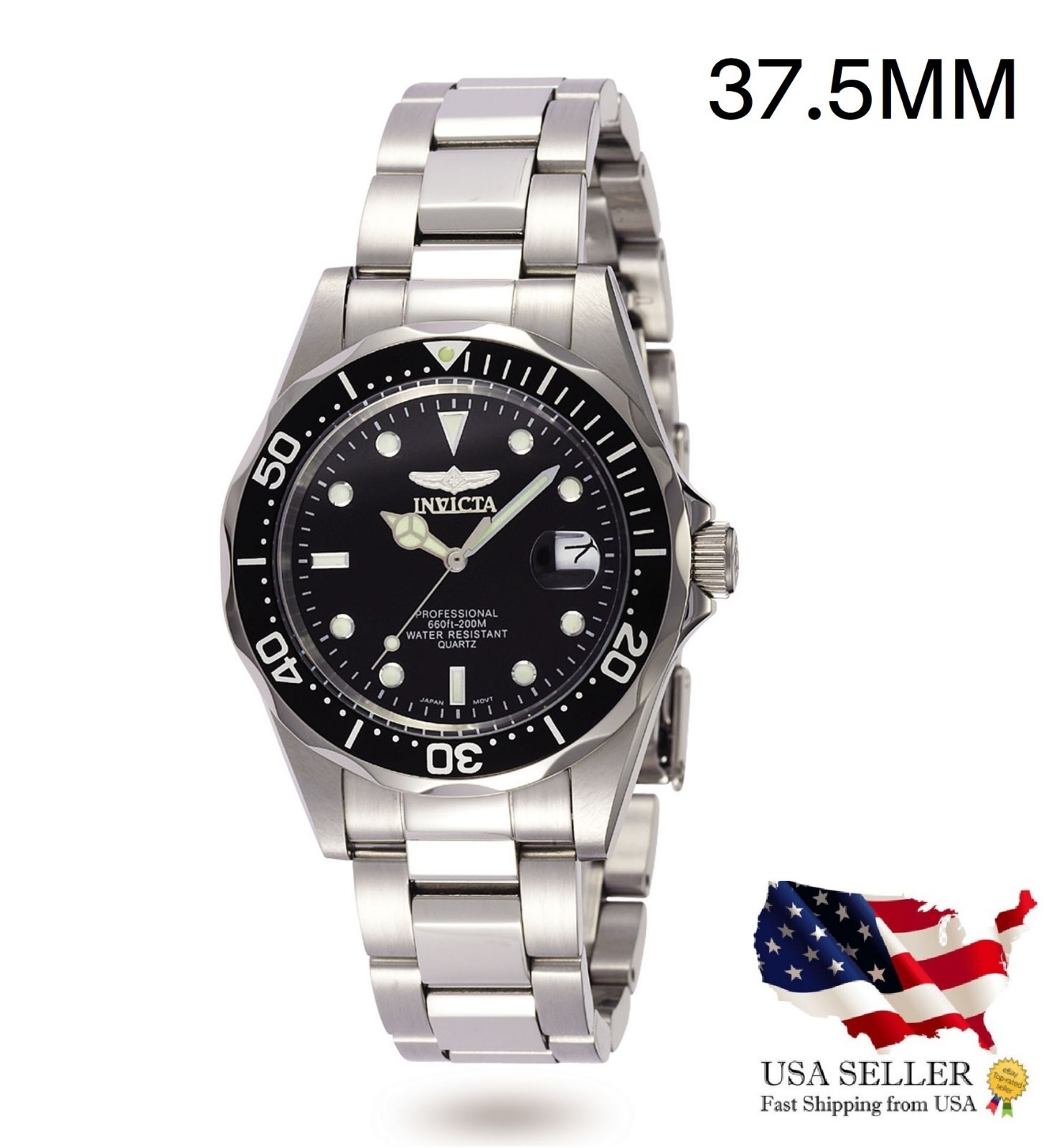 $199 Invicta Pro Diver Black Dial Men’s Stainless Steel Men’s Watch 8932OB NWT