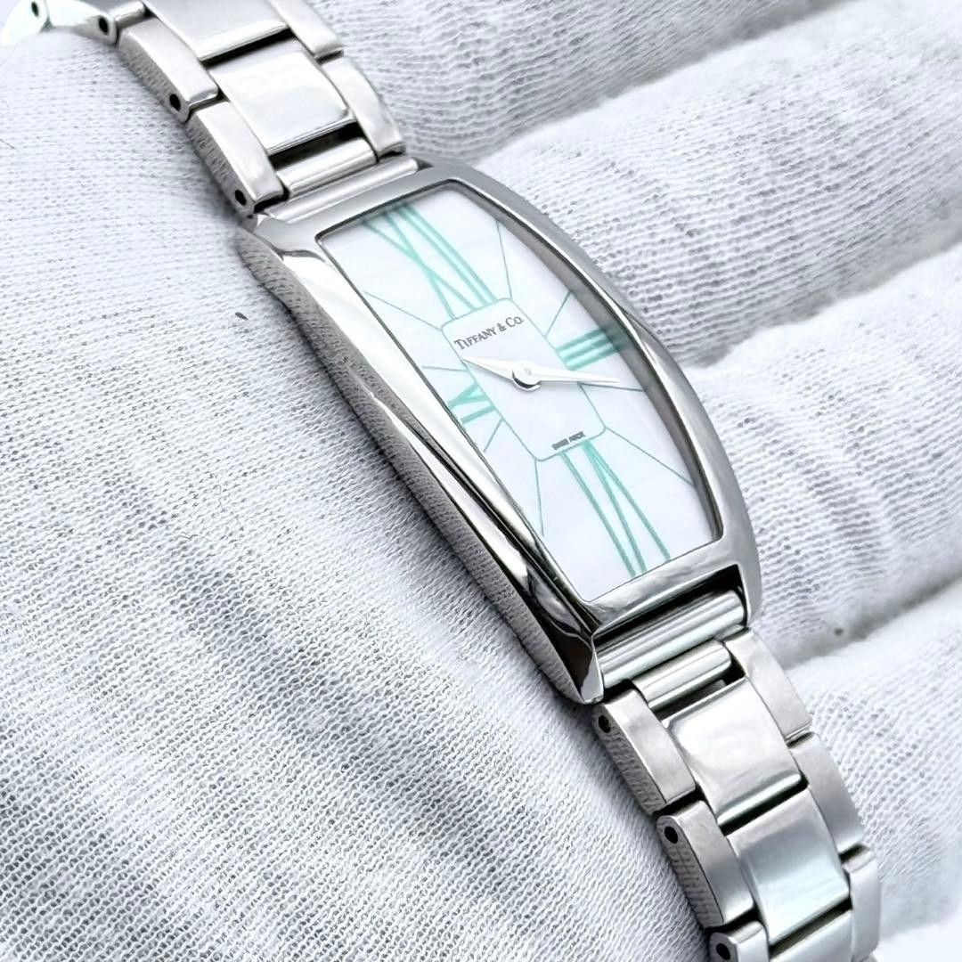 [B1P] Tiffany Gemea Roman Tiffany Blue Dial Ladies Quartz Watch [k8z]