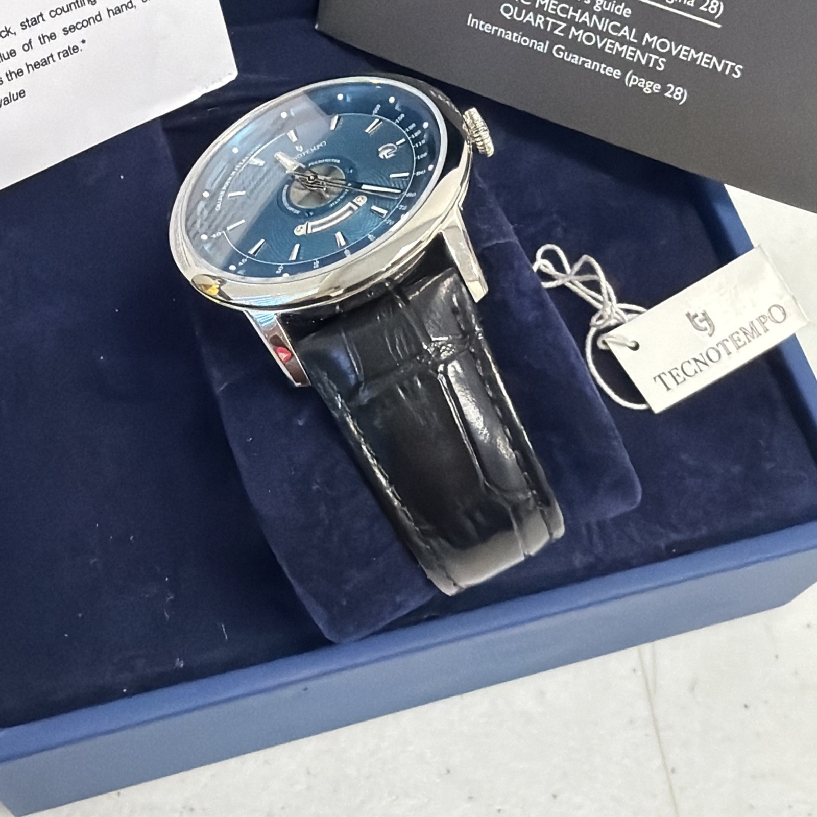 Brand New Tecnotempo Automatic Pulsometer Blue Special Edition No.36 US Seller!