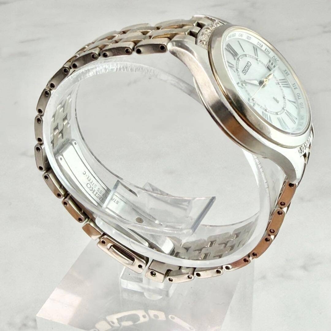 SEIKO LUKIA 1B35 0AL0 Wristwatch Solar Silver Roman From Japan
