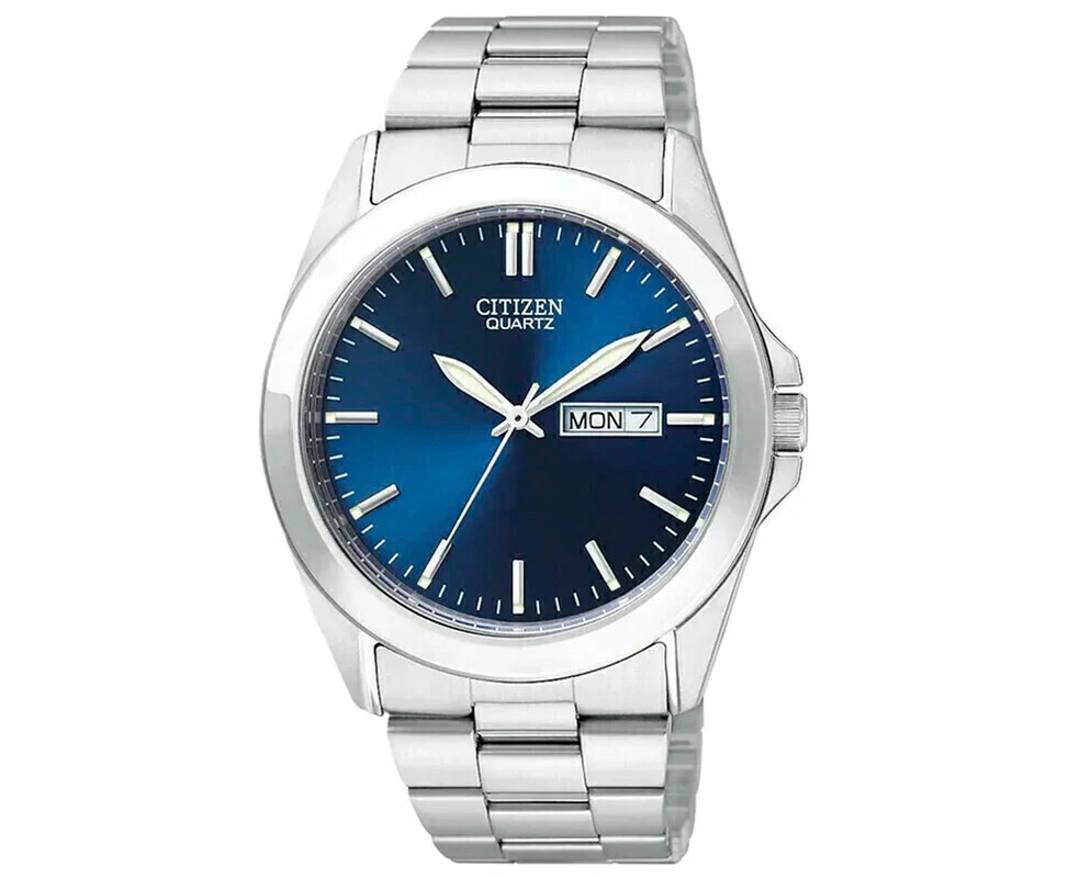 Citizen Men’s Day & Date Blue Dial Quartz Watch BF0580-57L NEW