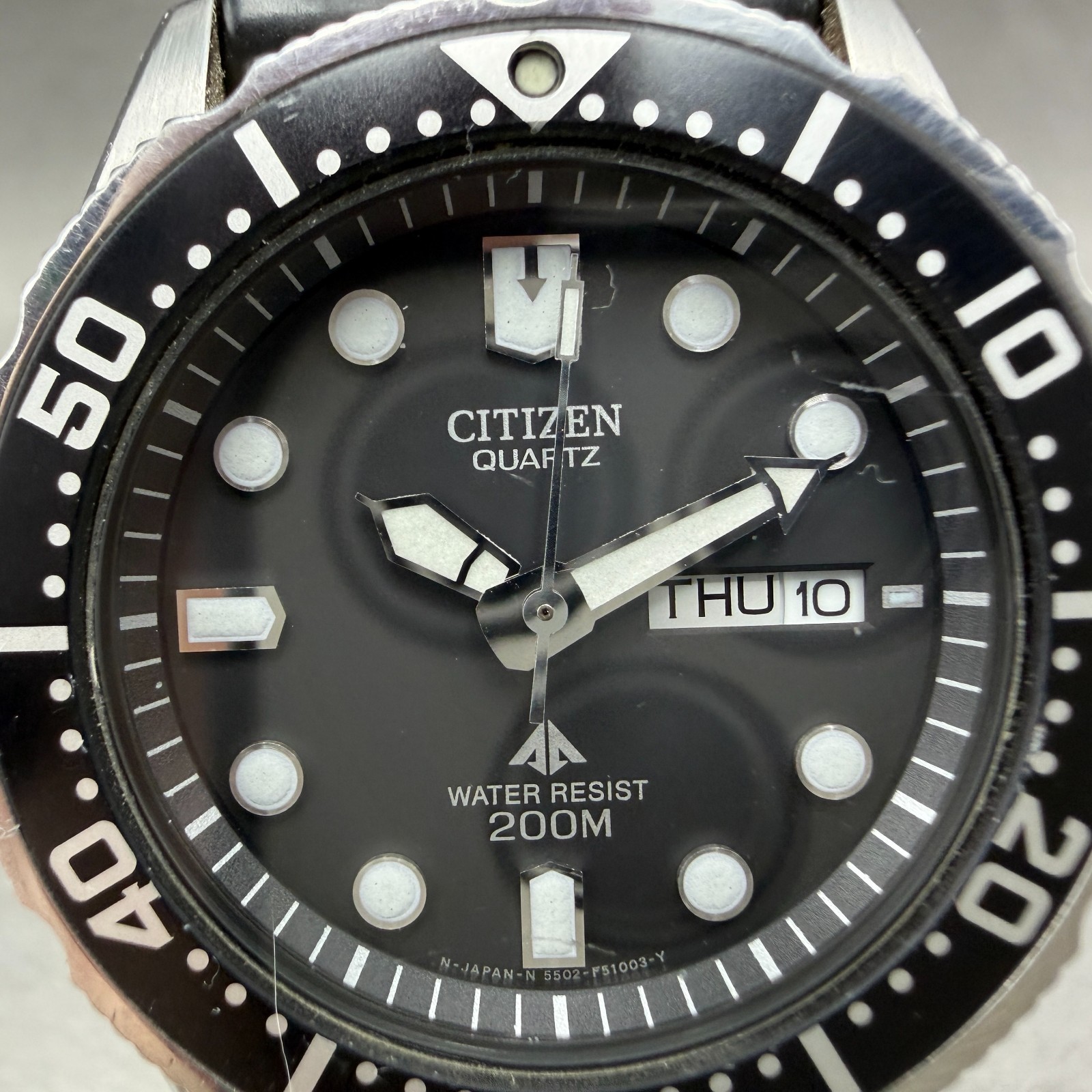 Citizen Promaster Dive Watch Men 38mm Black Dial Steel Daydate 5502-F50352 NewBa