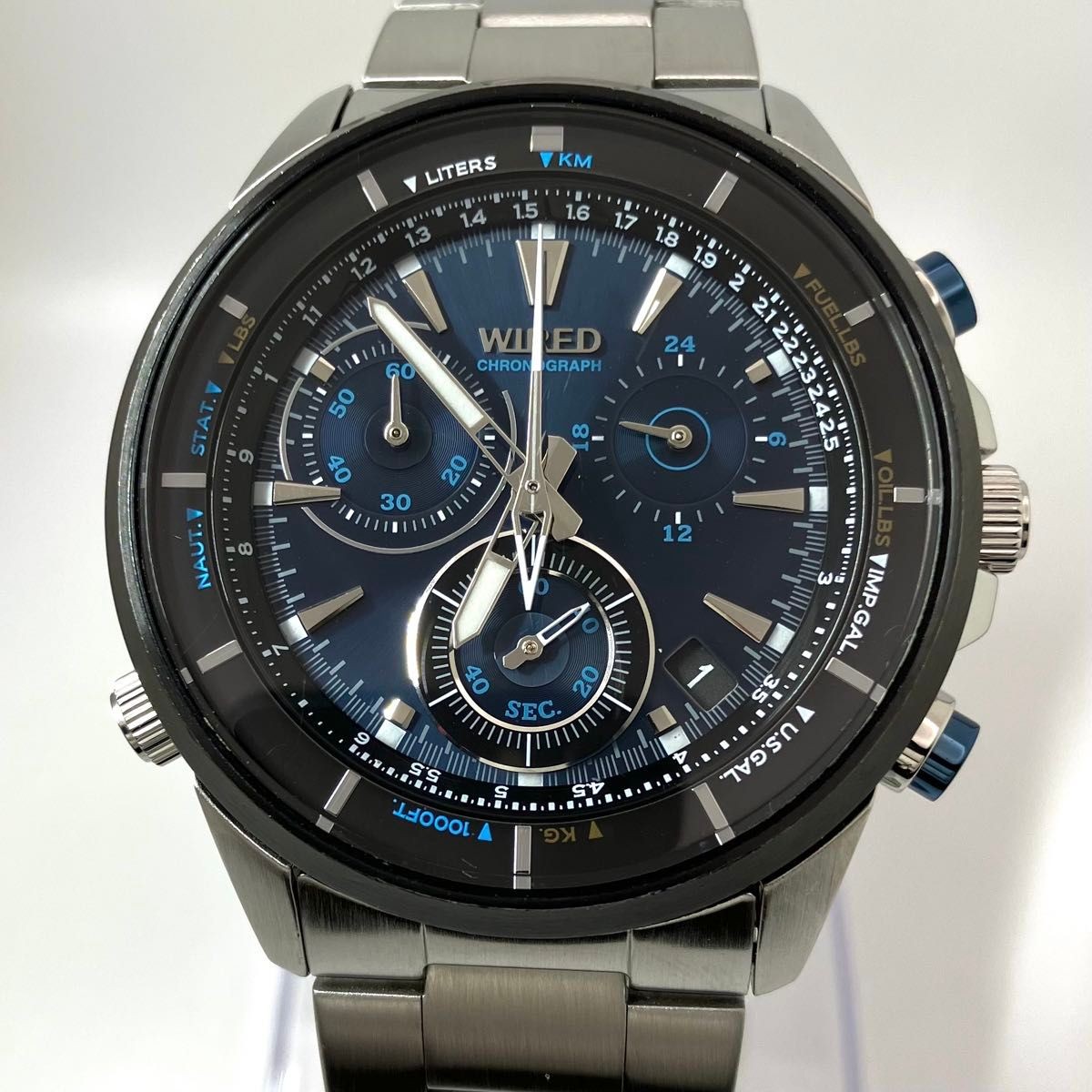 SEIKO WIRED Chronograph Small Second Men s Watch The Blue VK68 KZ20 AGAW441