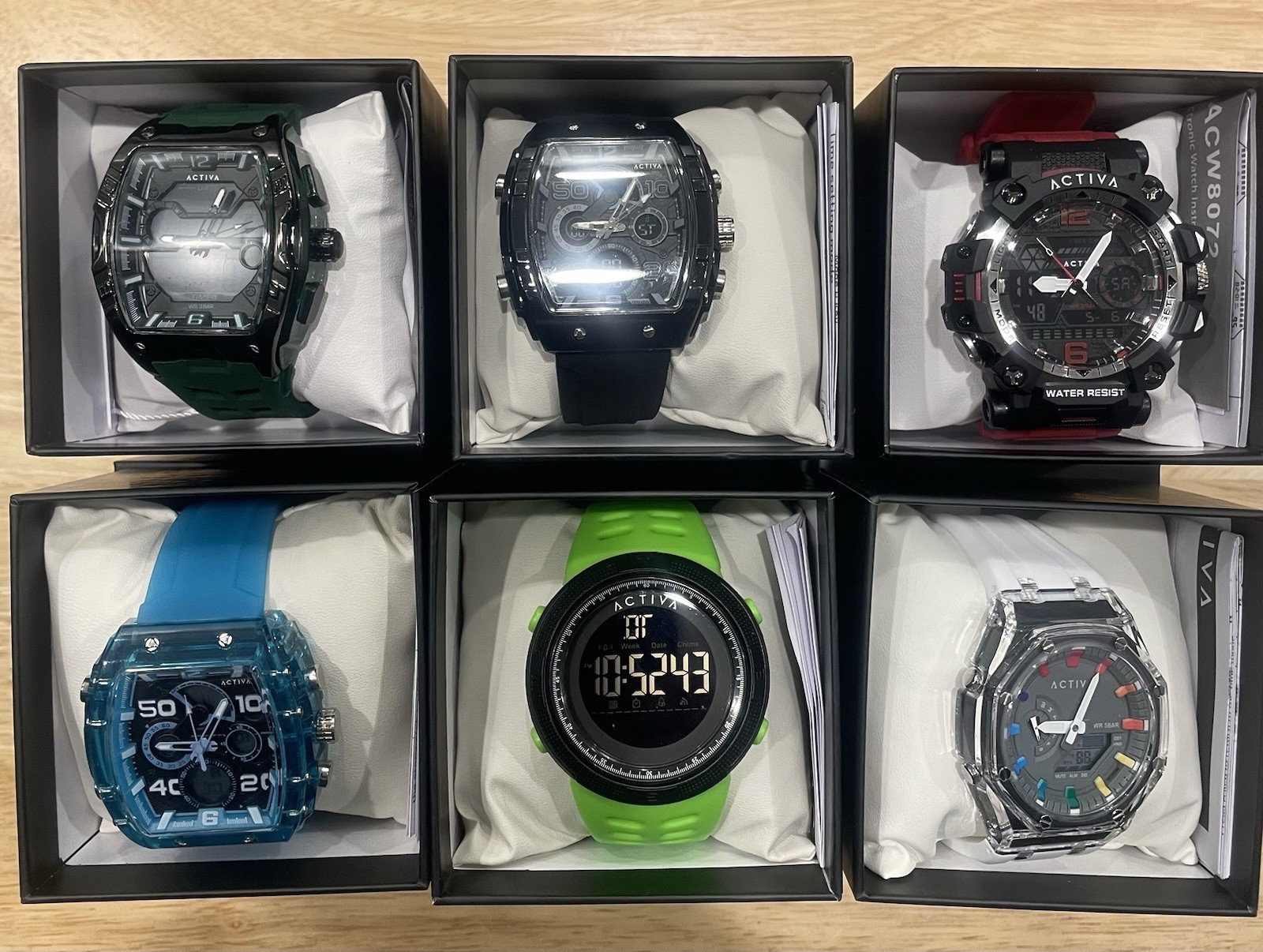 Activa X Invicta Lot of 6 Watches Multicolor Collection Bulk Assorted