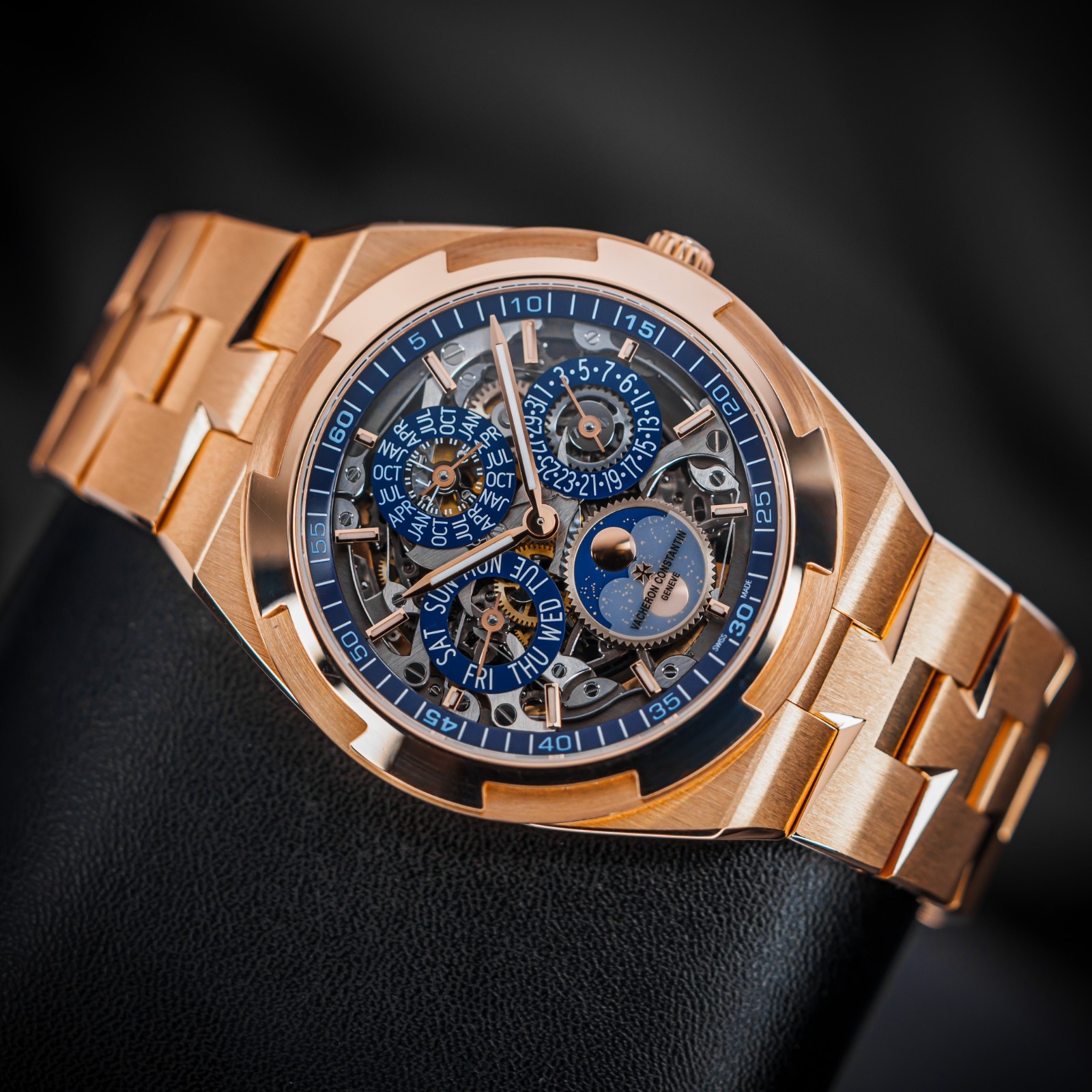 Vacheron Constantin Overseas Dual Time Skeleton Rose Gold 4300V/120R-B642 B&P