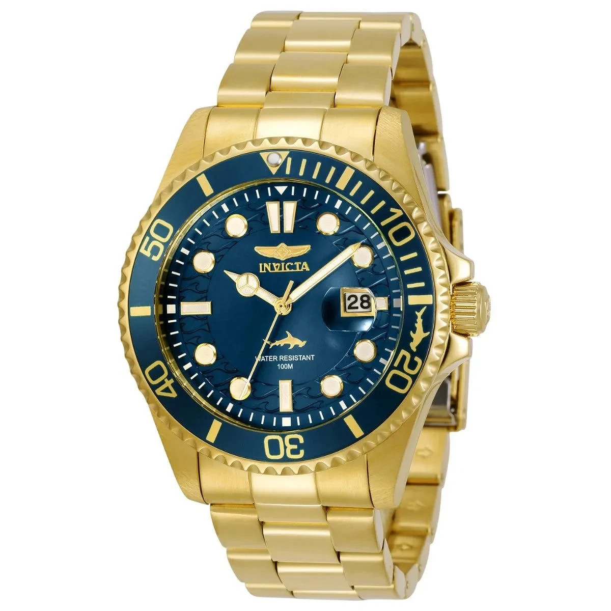 Invicta 30024 Men’s Pro Diver Quartz Watch Stainless Steel Strap – Gold