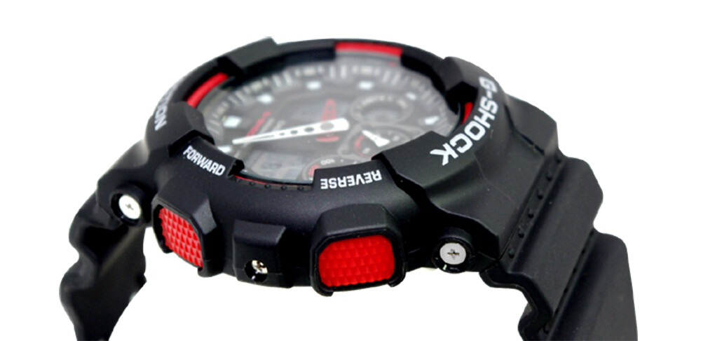 Casio GA100-1A4 G-Shock X-Large Red Black Ana/Digi Men Watch NEW