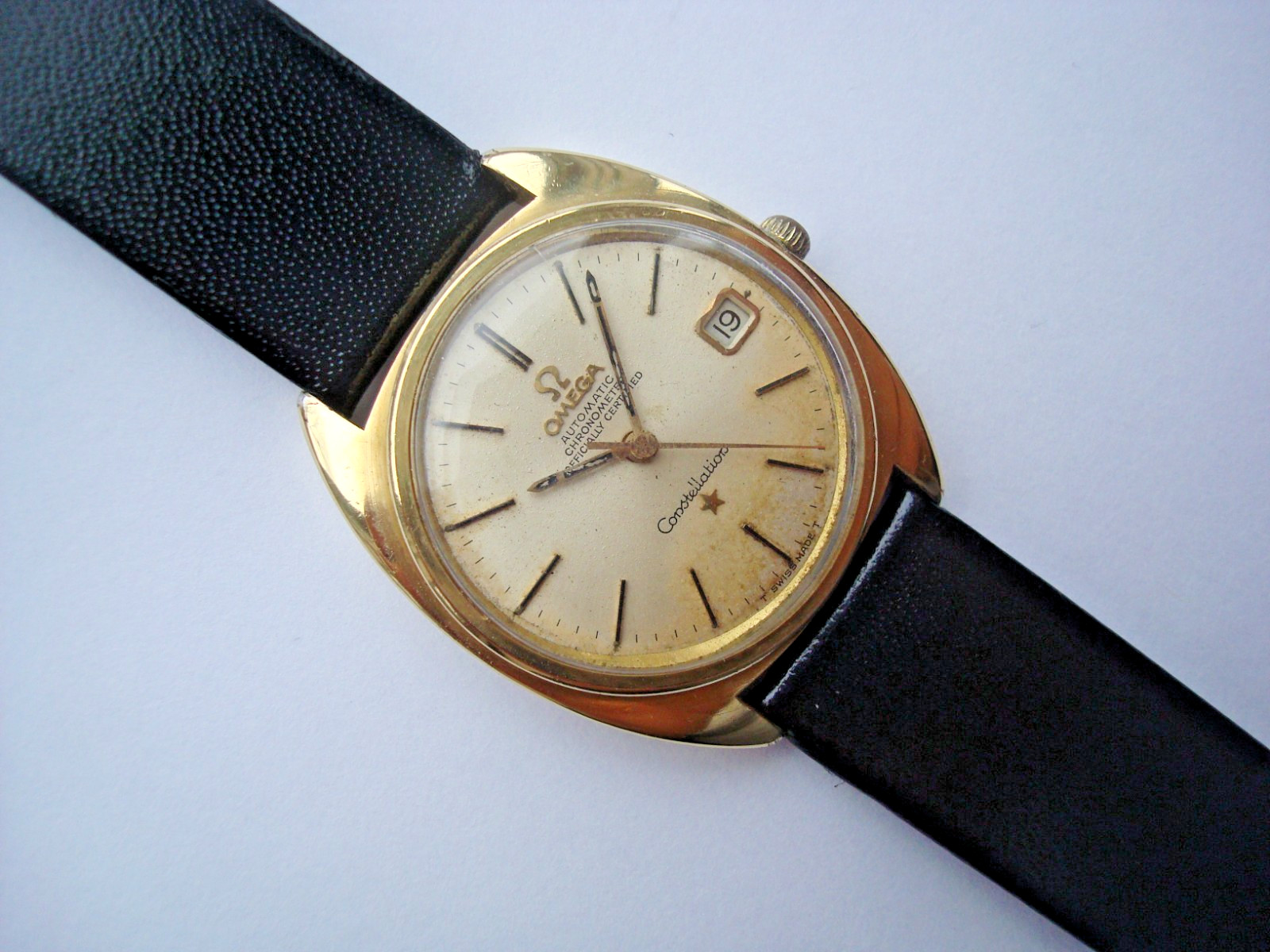 Omega Constellation Chronometer 561 Mens Automatic Watch 24j. 5 Pos. Date Runs