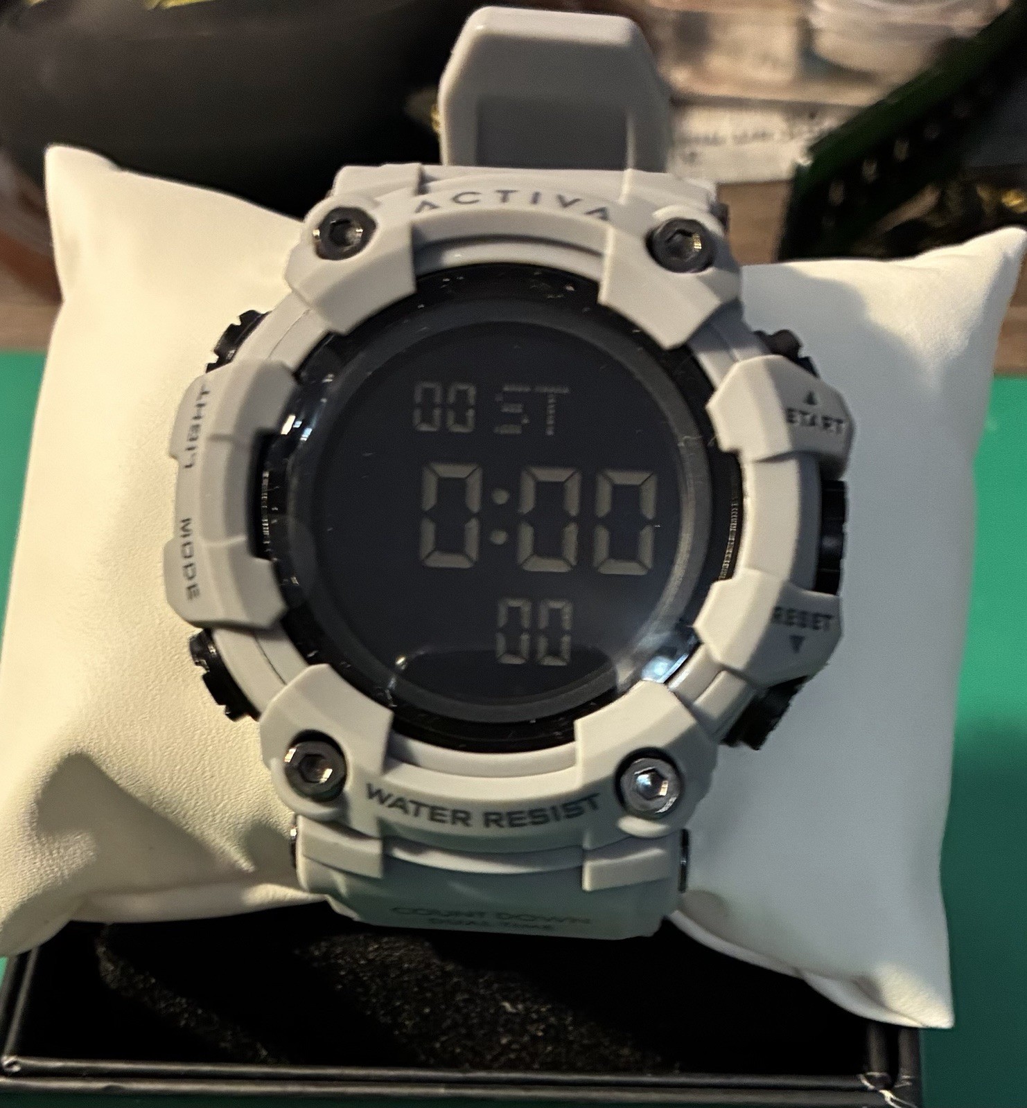 Activa Kadron Unisex Digital Sport Quartz Watch Alarm Backlight Dual Time Gray