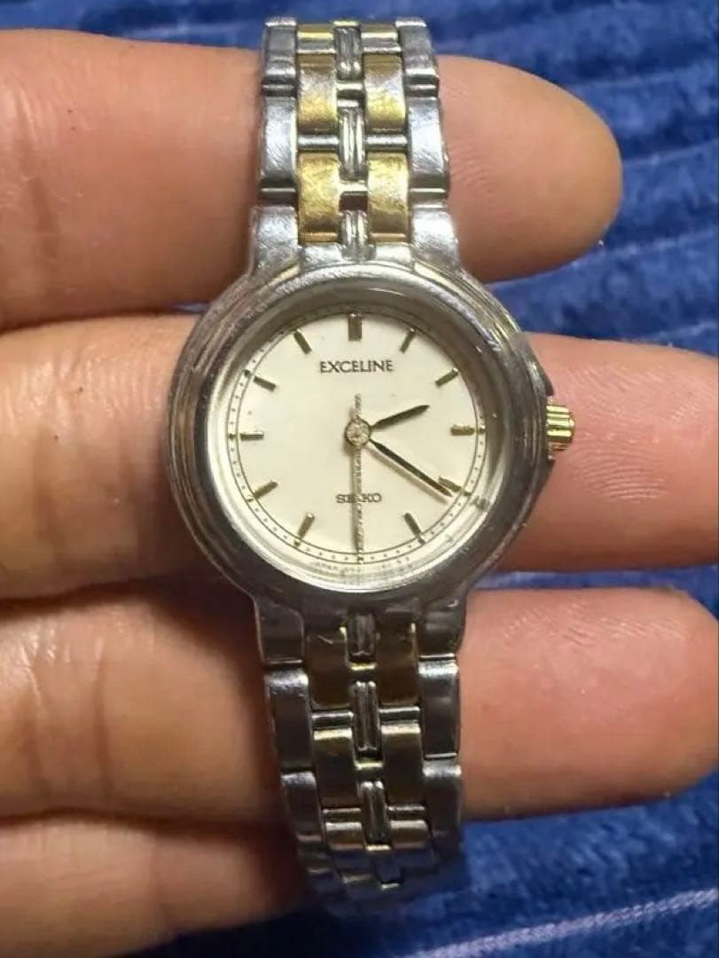 SEIKO Exceline 4N21-0550 Two Tone Quartz Watch