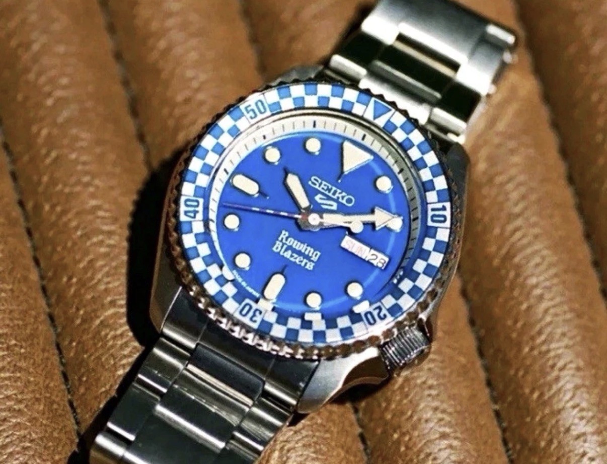 Seiko 5 Sports Rowing Blazers Blue Dial Rally Diver SRPM19, Box Set