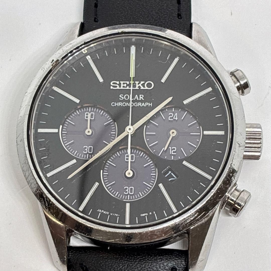 Beautiful Non Working Seiko Men s Watch Solar Chronograph Spirit