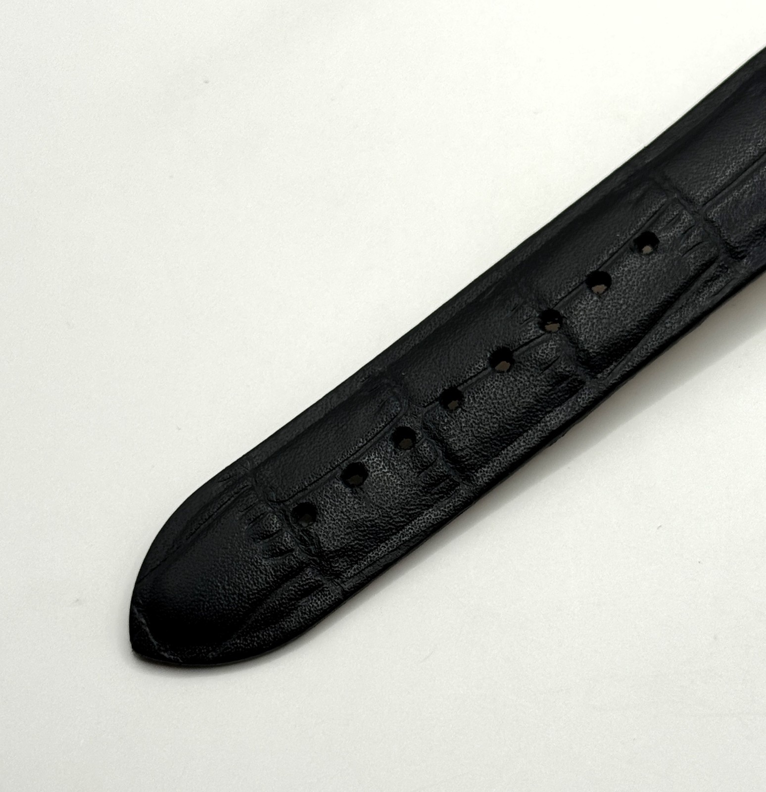 Vintage Refurbished Seiko Rectangular White Dial Black Faux Leather Strap
