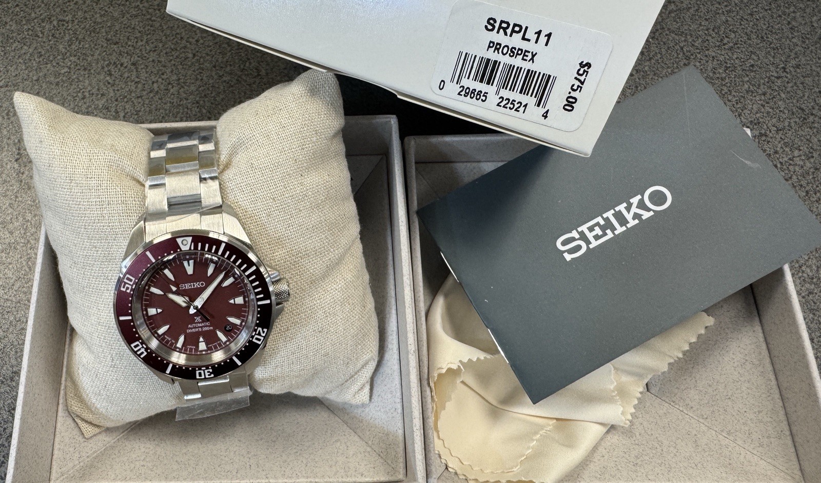 Seiko Prospex Sea Samurai Diver Red Dial Stainless Steel Watch SRPL11 Japan