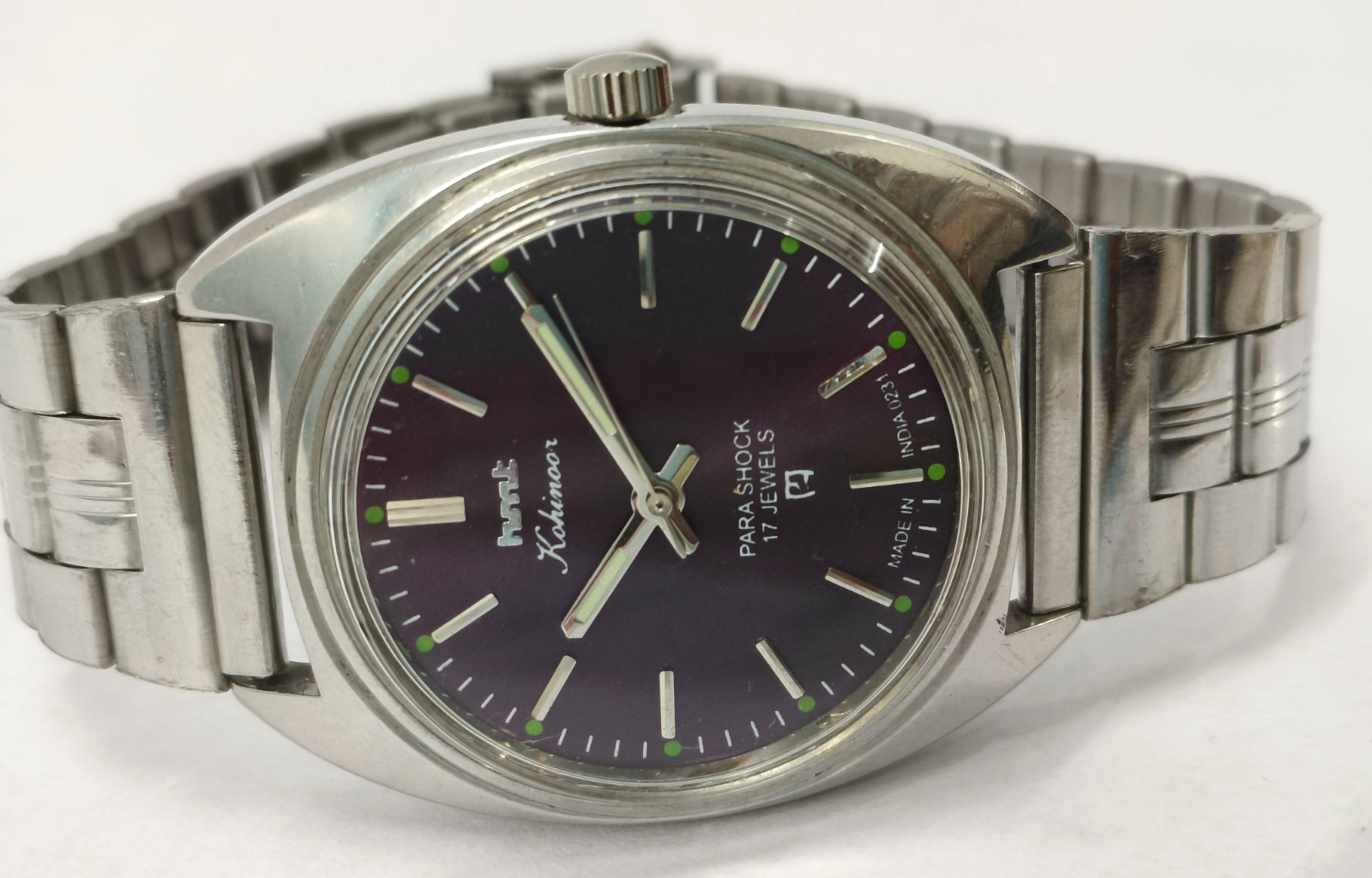 Vintage HMT Kohinoor Purple 17 Jewels Mechanical Hand Winding Men’s Wrist Watch