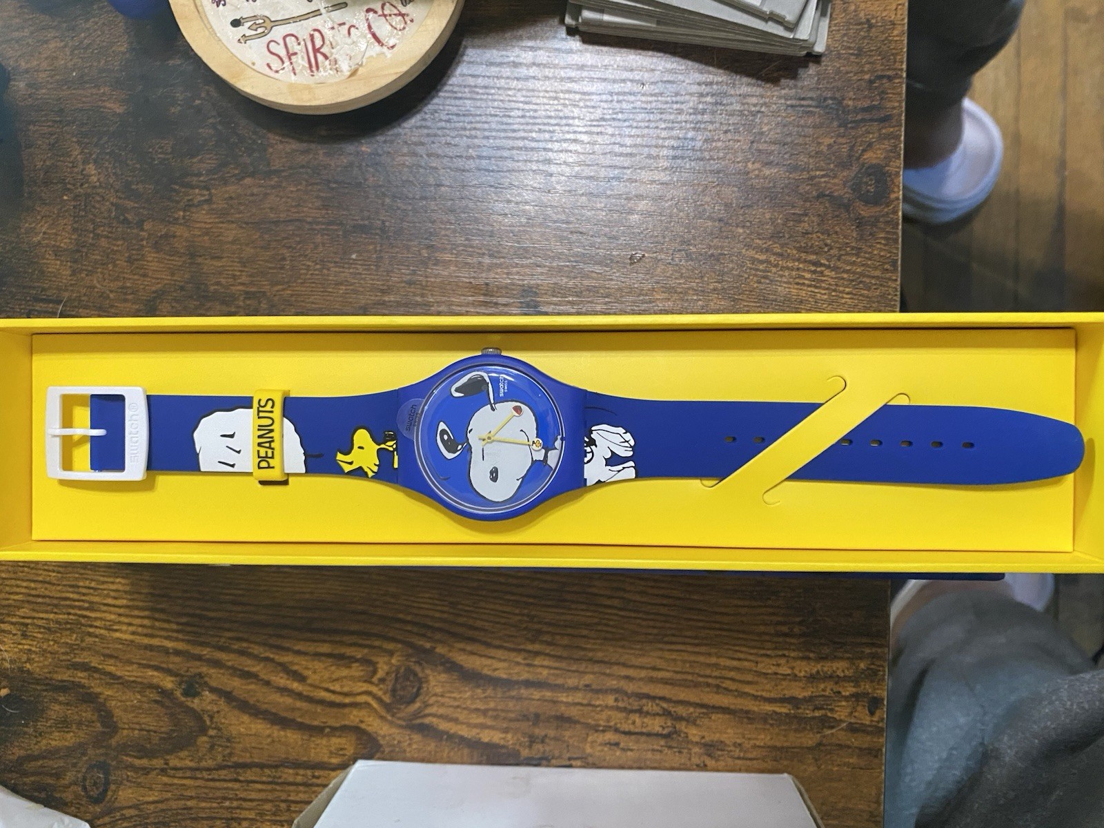 Swatch Peanuts Snoopy Hee Blue Unisex Adults Watch SO29Z106