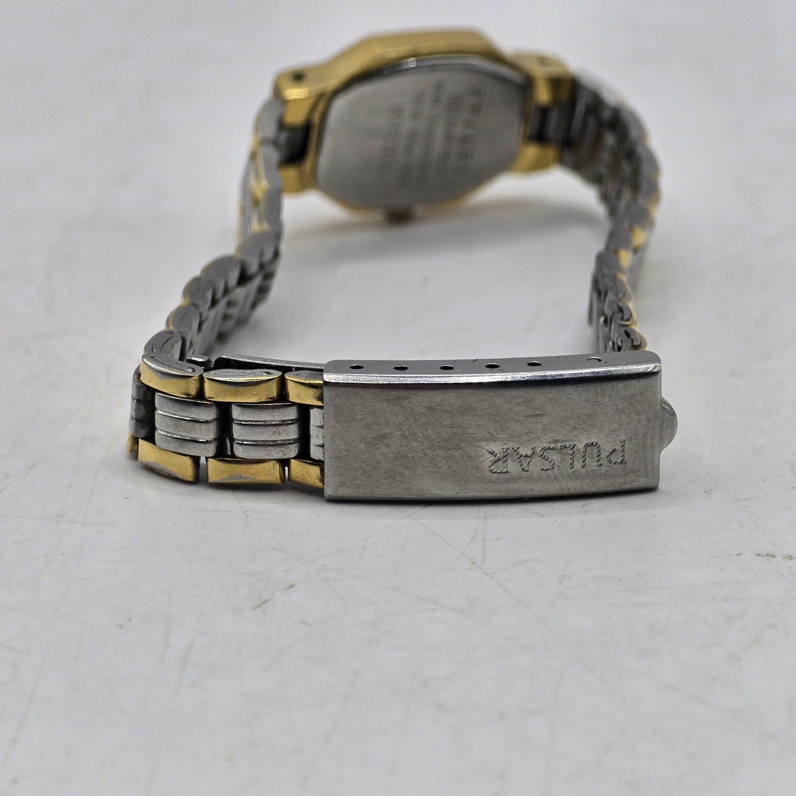 Vintage Pulsar Women Watch 16mm Two Tone Stainless Steel Bracelet Y150-5B70