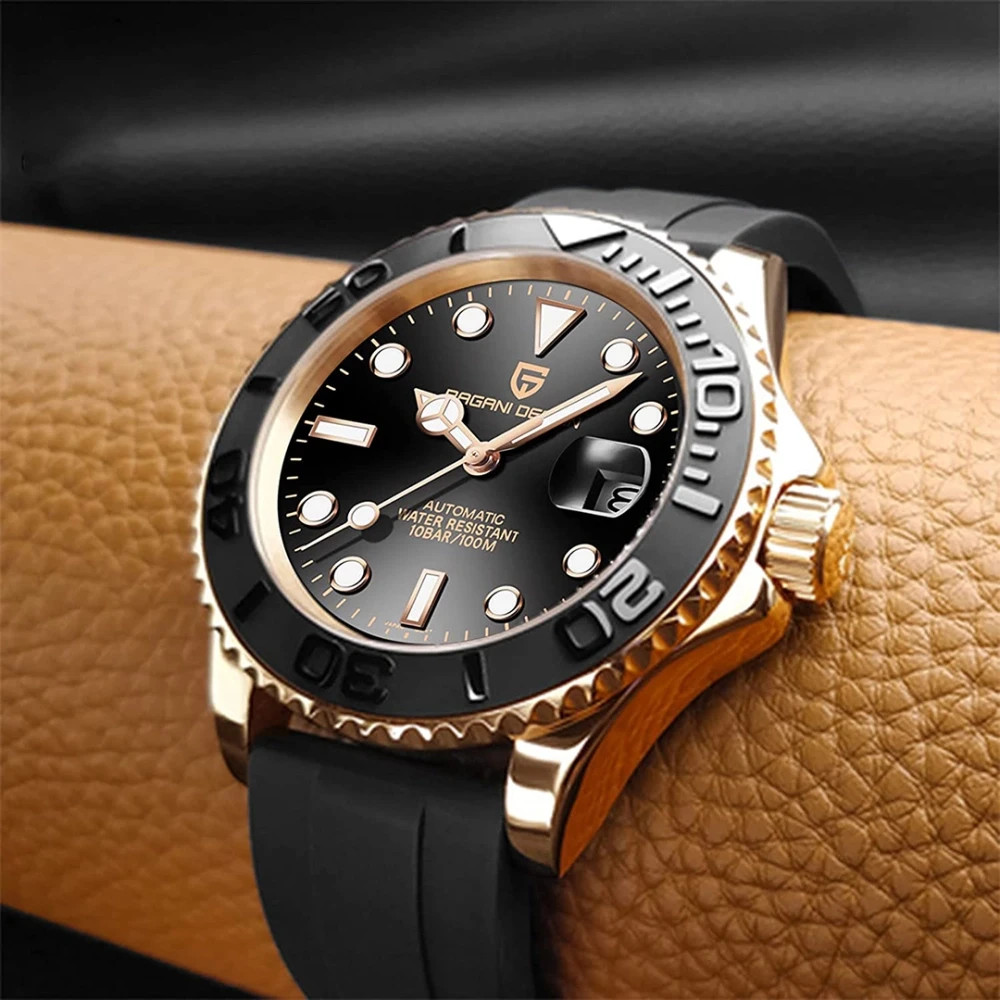PAGANI DESIGN PD1651 Automatic Men’s Watch Sapphire Ceramic Bezel Miyota 8215