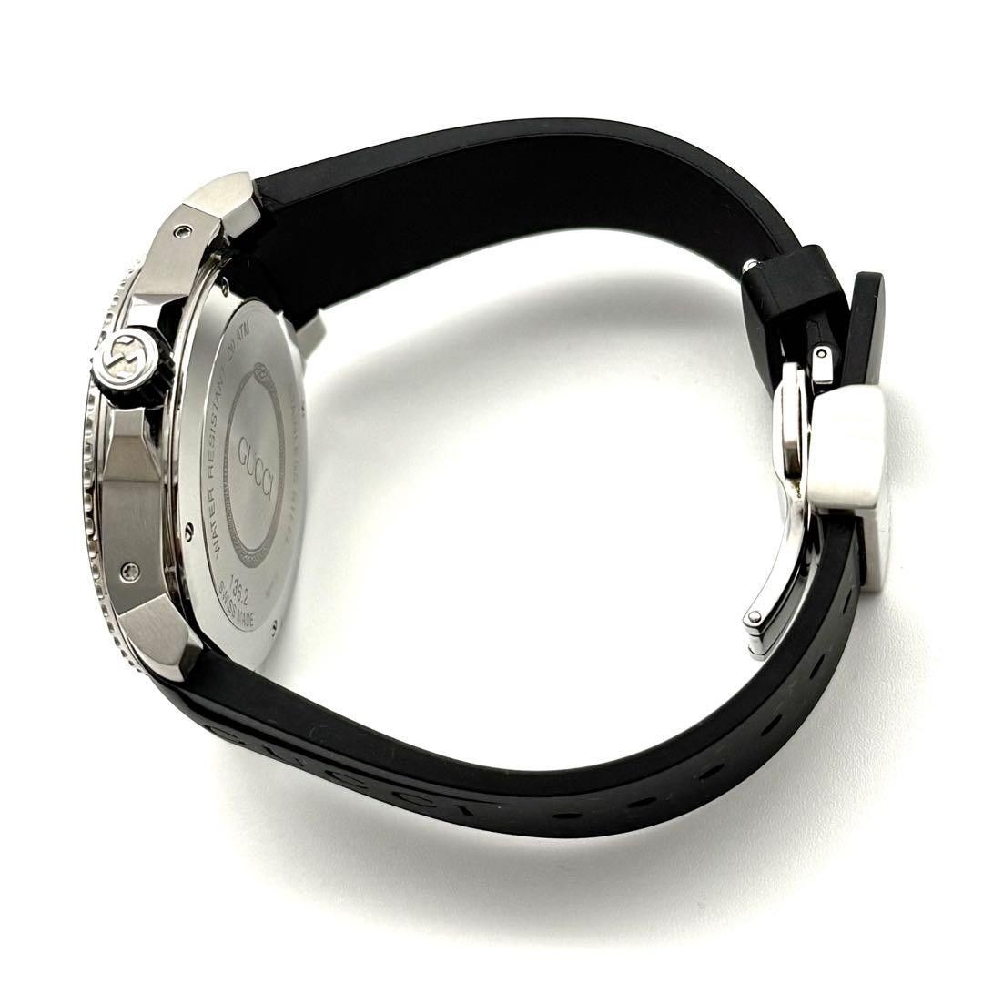 [B1P] GUCCI Dive Quartz Watch Black Dial Stainless Steel [z5m]