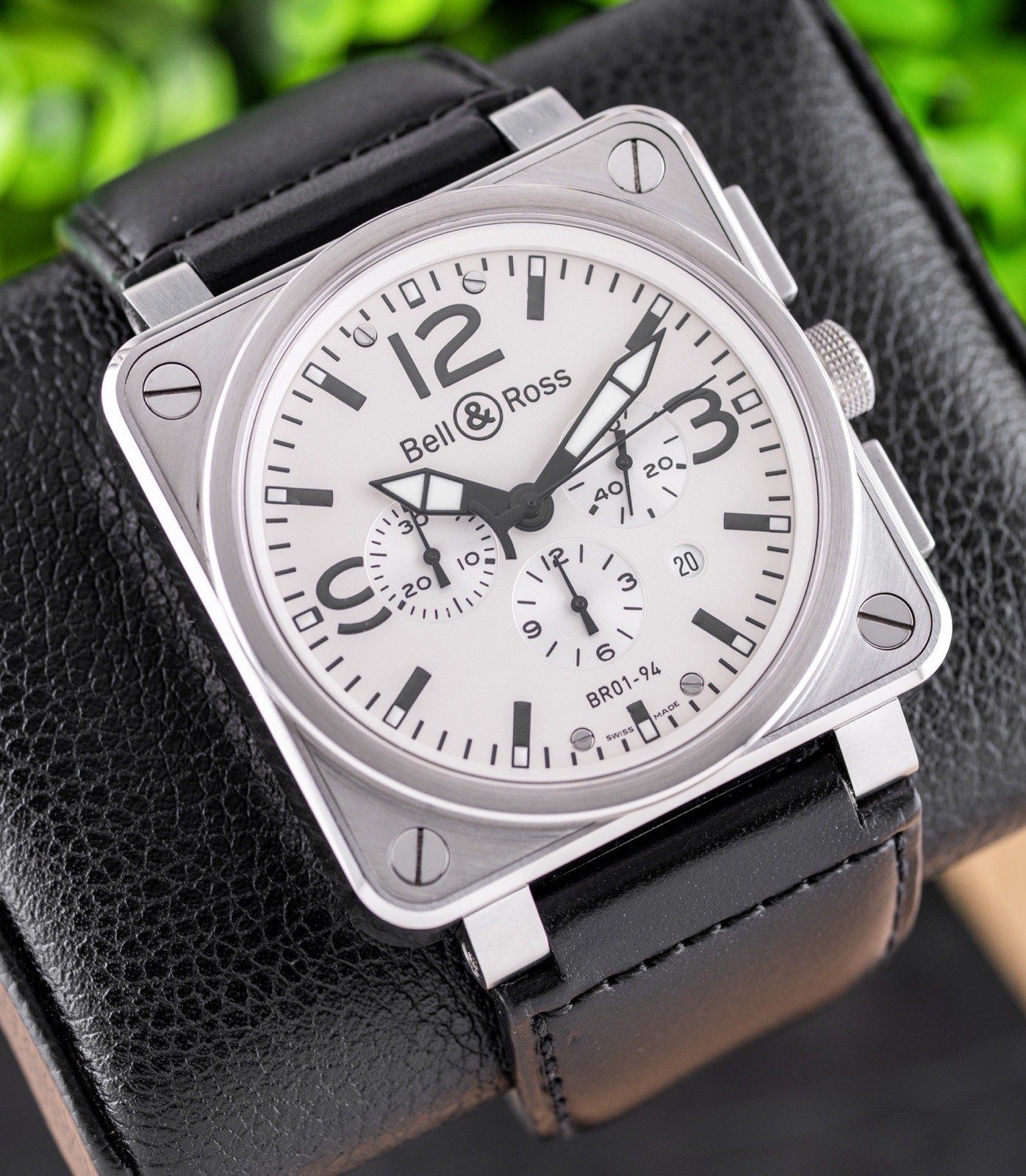 Bell & Ross BR01-94 Chronograph Silver Dial with Box & Papers!!
