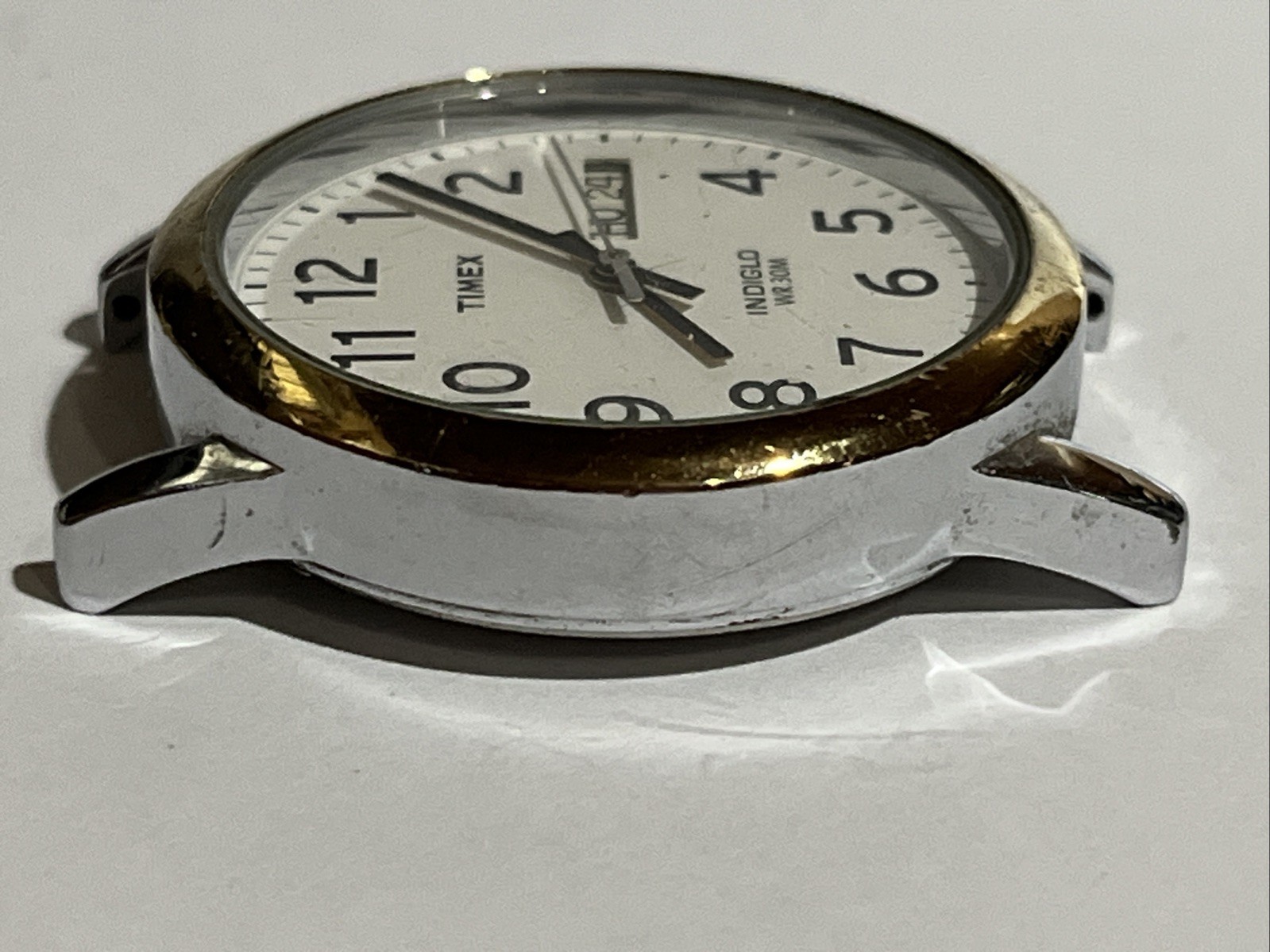 2 Timex EASY READER Indiglo WR30M Mens Watches No Bands Need Batteries